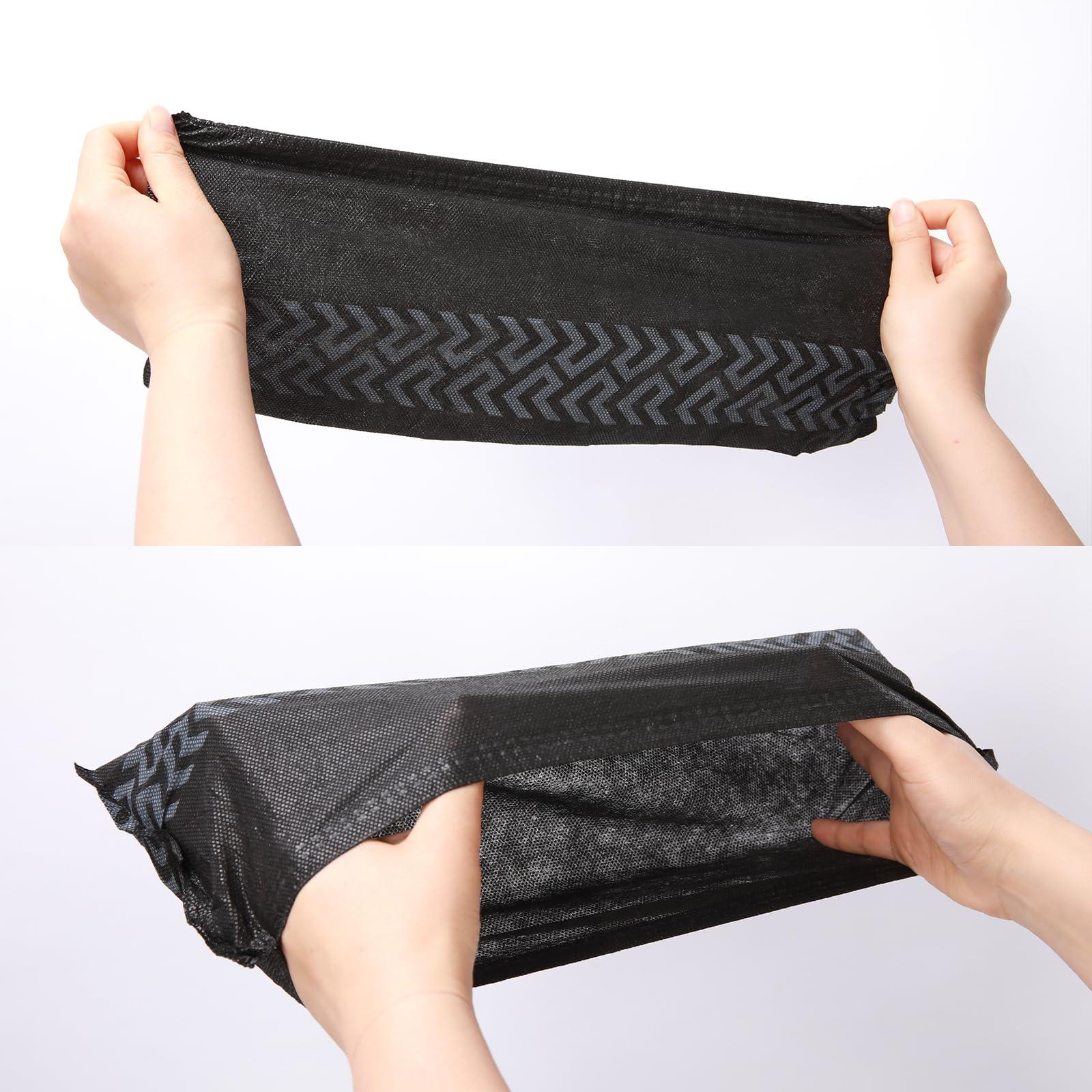 Shoe Covers Disposable Non Slip, 40pcs(20 pairs) Black Thick Extra Disposable Boot Covers Slip Proof Shoe Cover for Indoors Outdoors Recyclable Durable Protector Covers Fits Virtually Most Shoes - Image 5