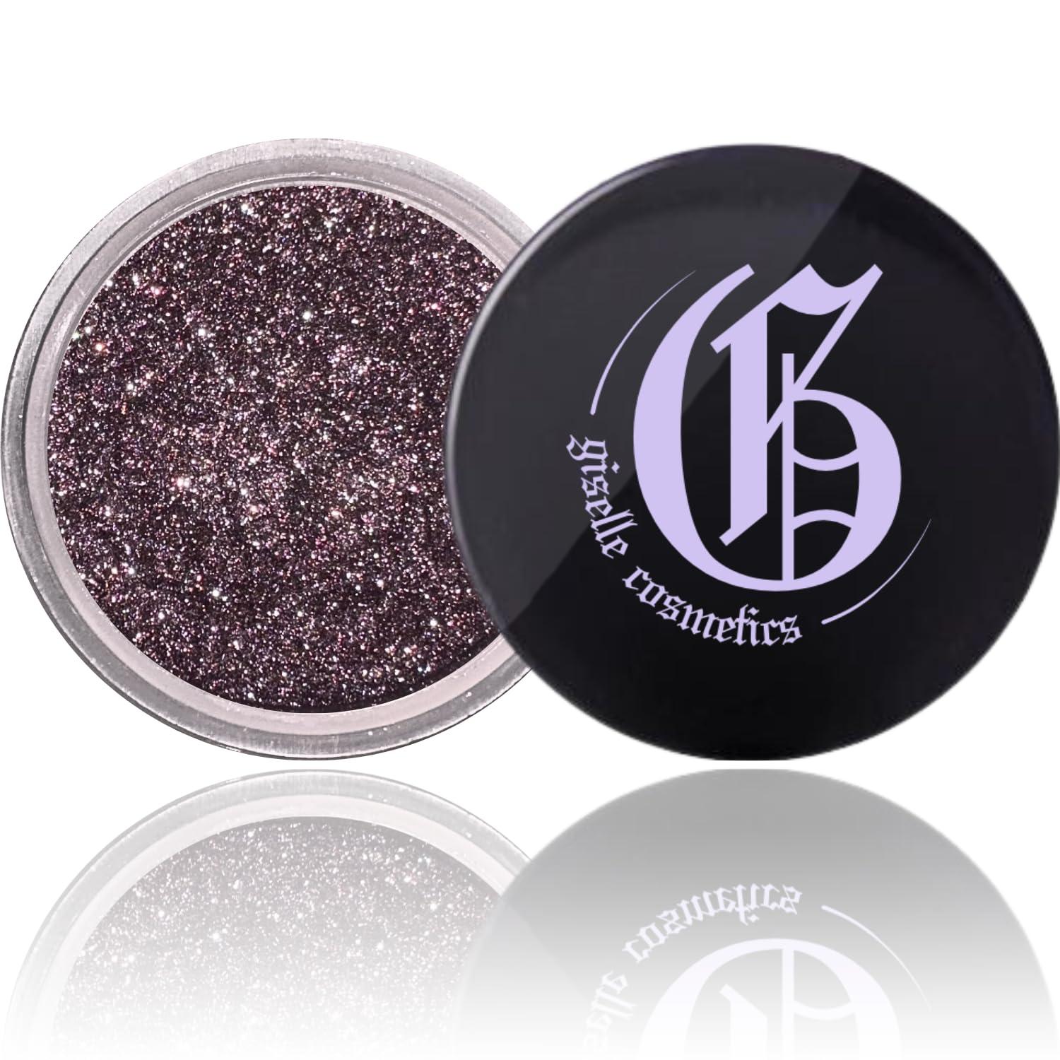 Giselle Cosmetics Black Cherry Loose Mineral Eyeshadow Palette - Versatile Make Up Kit with Highlighter Makeup, Glitter, Shimmer, and Colorful Shades - Image 6