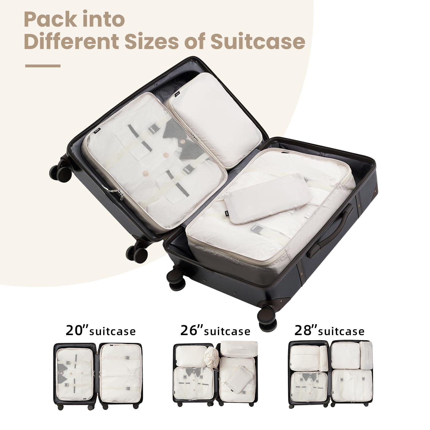 BAGAIL 6 Set/8 Set/10 Set Packing Cubes Various Sizes Packing Organizer for Travel Accessories Luggage Carry On Suitcase - Image 7