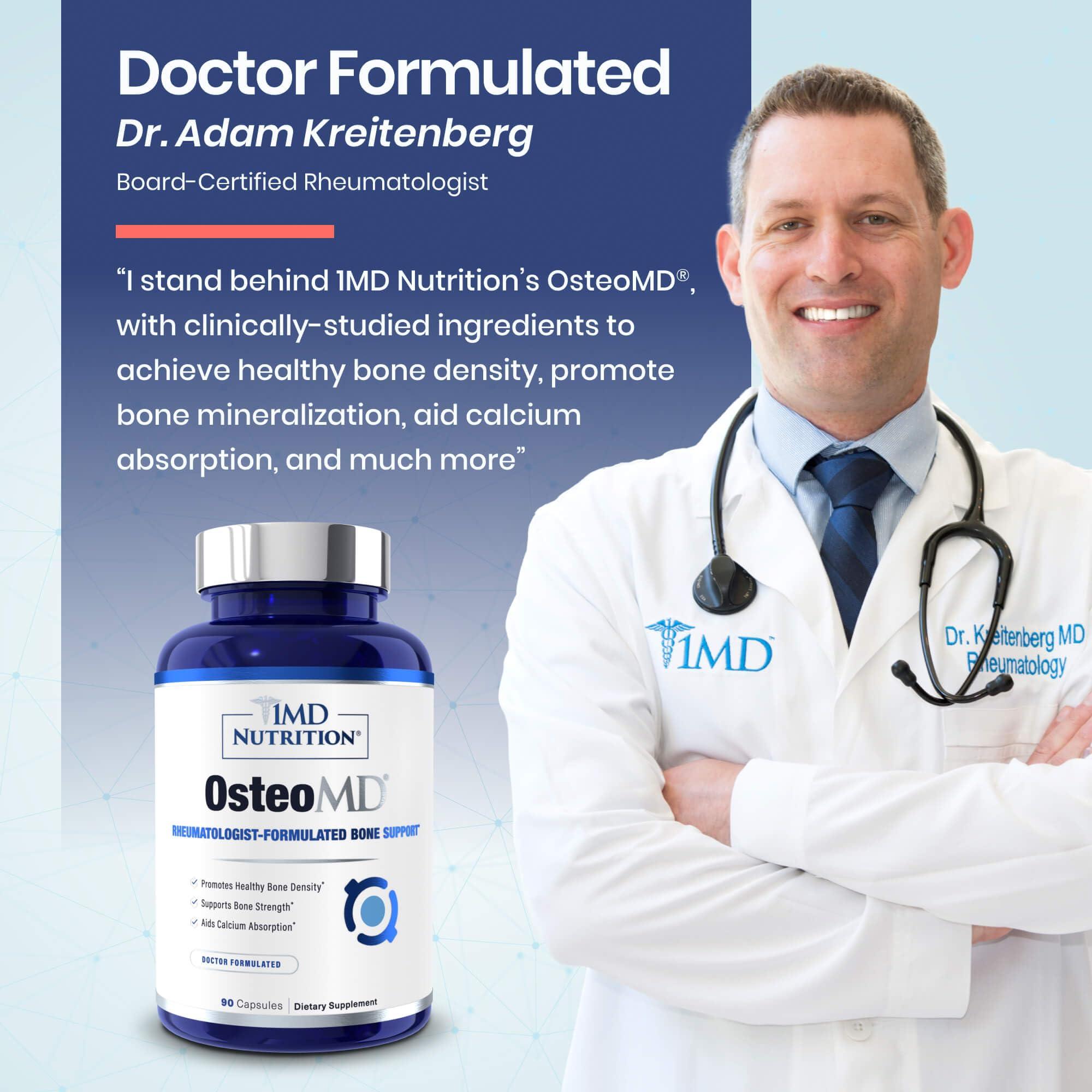 1MD Nutrition OsteoMD for Comprehensive Support - Supplement for Women and Men - Promote Density w/Vitamin D - Hydroxyapatite w/Vitamin D3 & K2-90 Capsules - Image 2