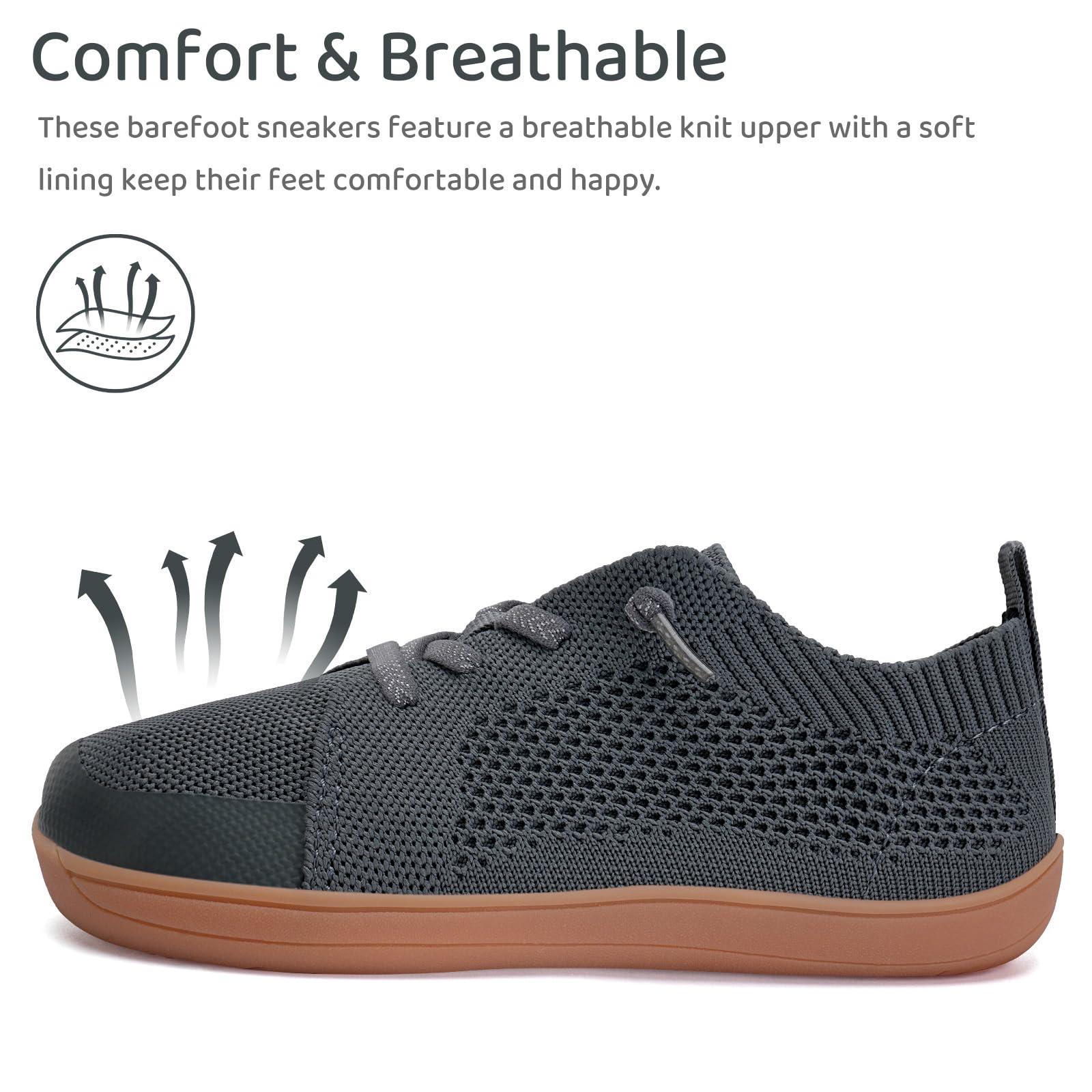 WateLves Toddler Little Kids Wide Barefoot Shoes Boys Girls Minimalist Sneakers Lightweight Breathable Walking Shoes | Naturally Splay | Flexible Fit - Image 2