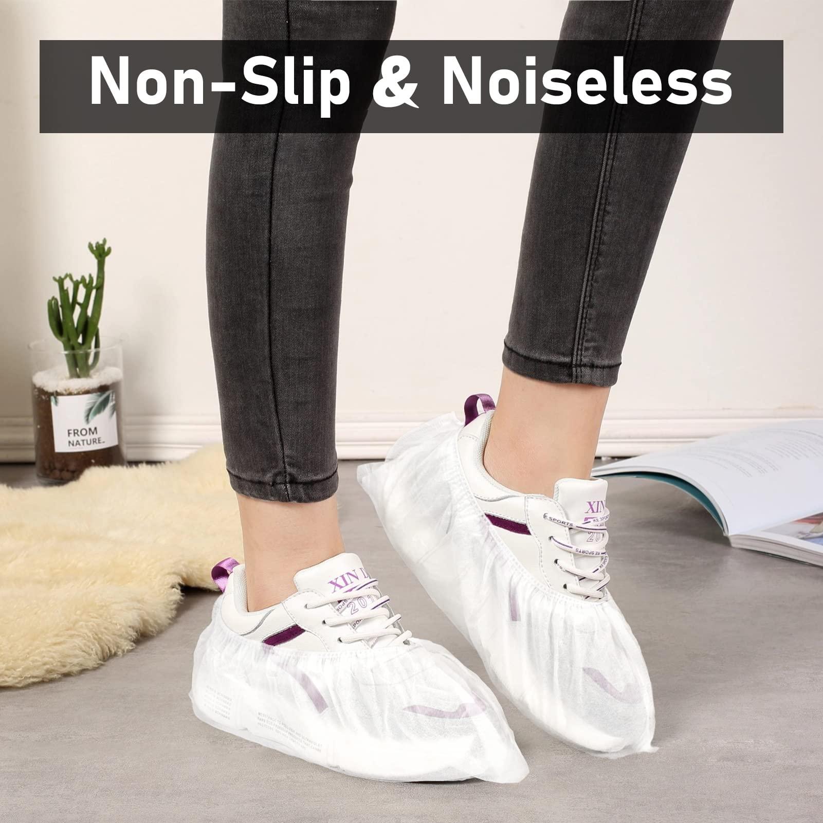 Homelove Shoe Covers Disposable 100 Pack(50 Pairs) Boot Covers Non-Slip for Indoor, Durable Noiseless Shoe Booties Covers for Home, Real Estate, Workplace, Construction, Floor, Travel - Image 5