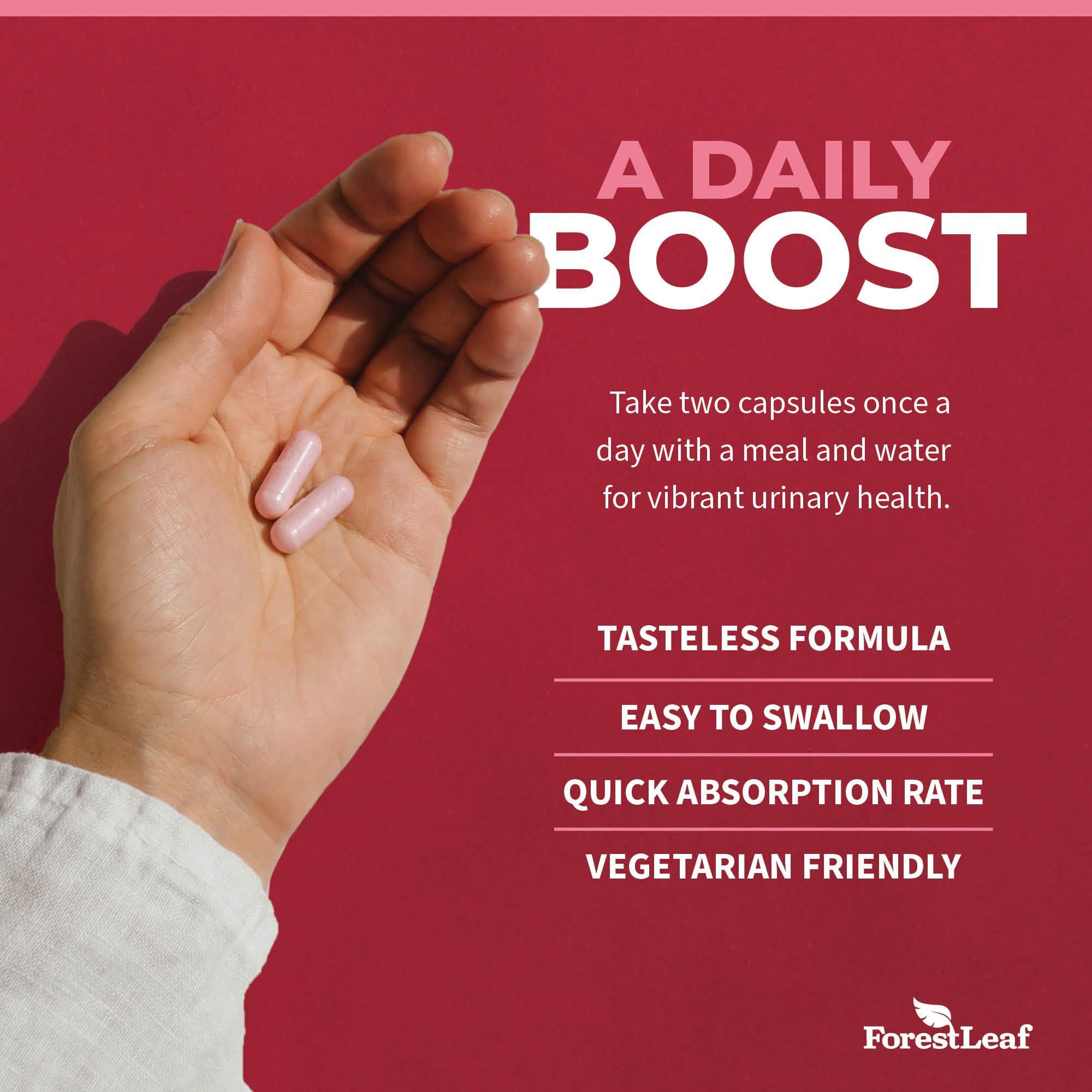 ForestLeaf D Mannose 1000mg Capsules - D-Mannose with Cranberry, Hibiscus & VIT C, Urinary Tract Health for Women and Men, DMannose Pills for UTI, Urinary Health & Bladder Support 120 Capsules - Image 5