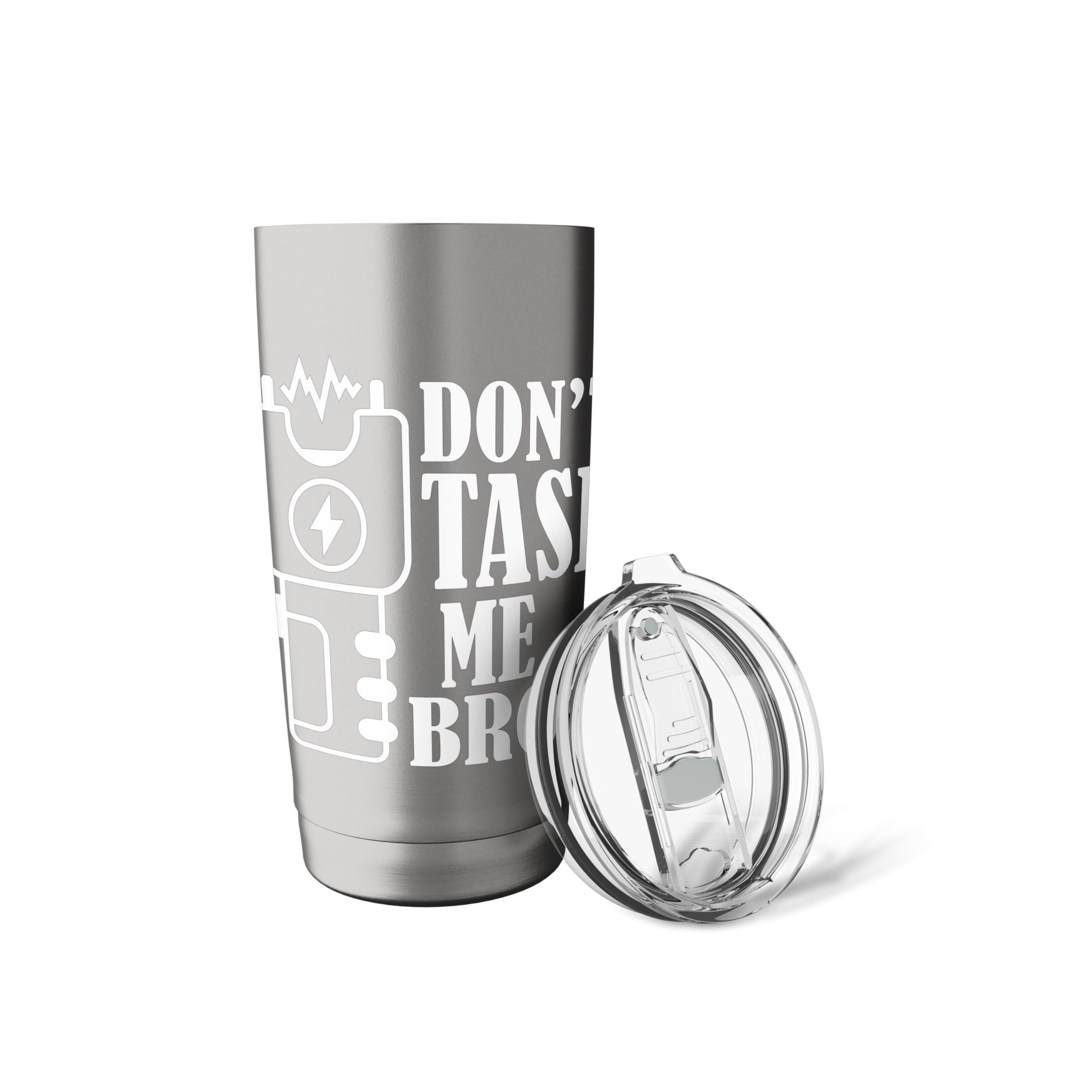 Don't Tase Me Bro Electric Taser Stainless Steel Insulated Tumbler - Image 6