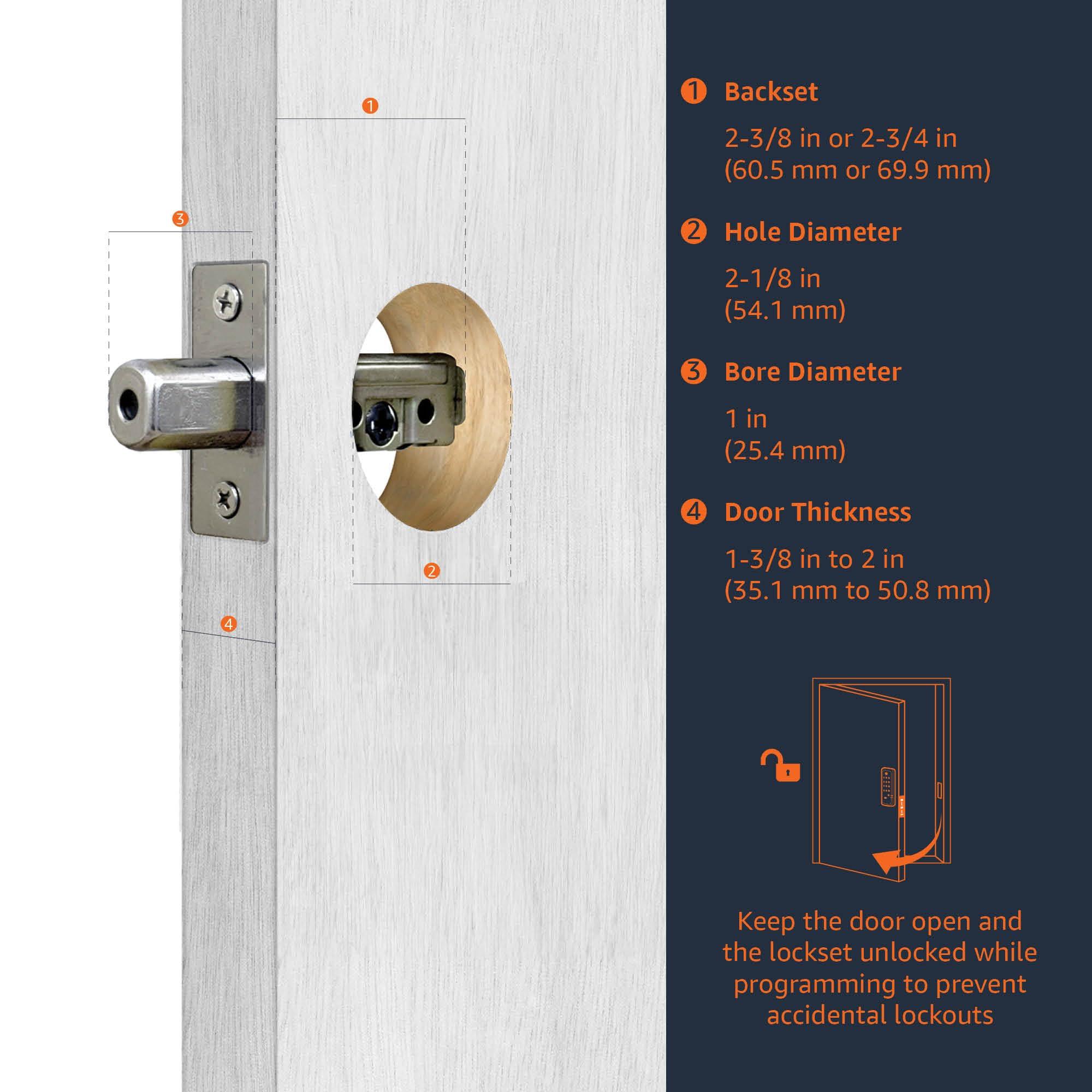 Amazon Basics Traditional Electronic Keyless Keypad Deadbolt Door Lock, keyless Entry Door Lock, Keyed Entry Option, 1-Pack, Satin Nickel - Image 6