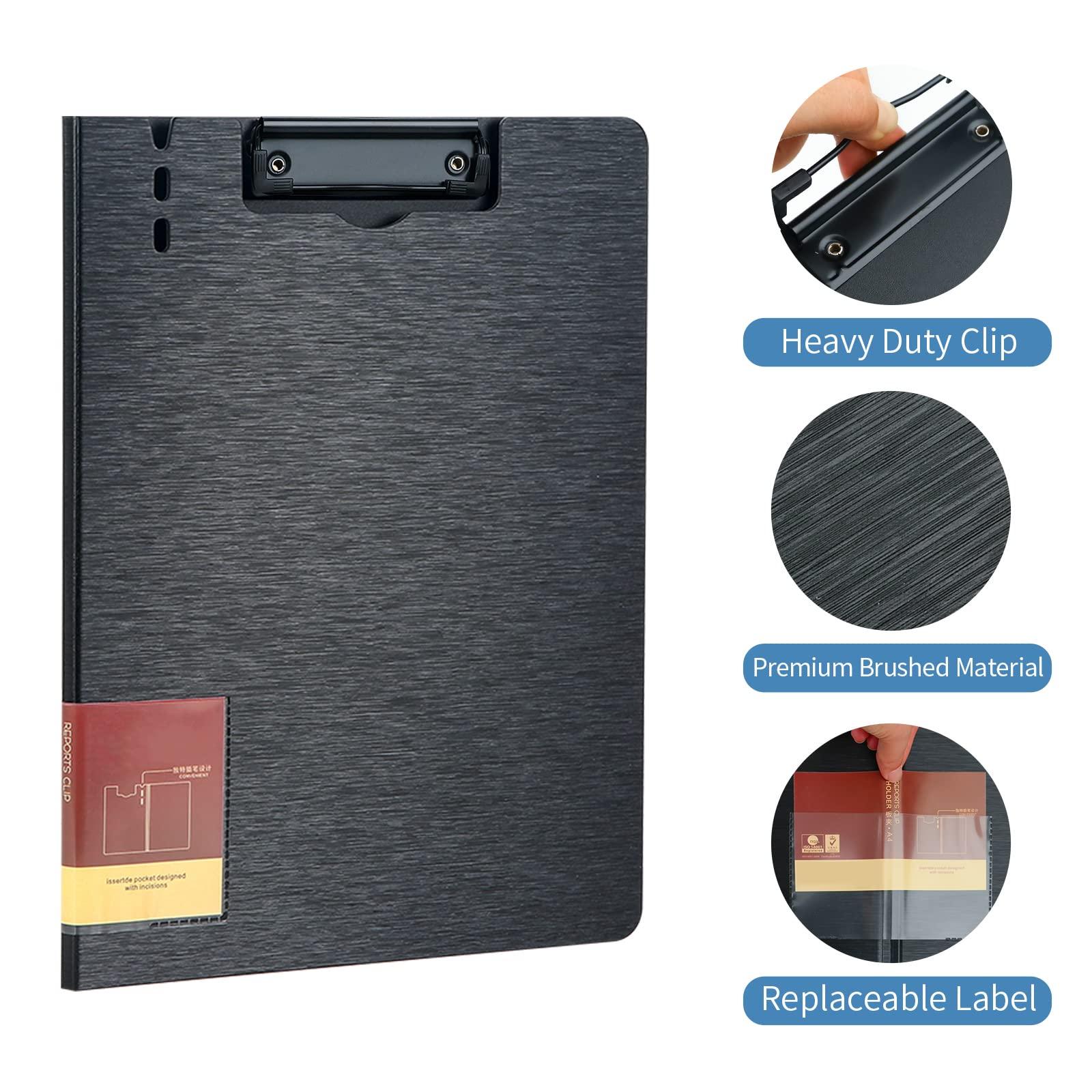 A4 Clipboard Folder,5 Pack Foldable Clipboards with Cover,Clip Board for Office School Business Classroom(Black) - Image 7