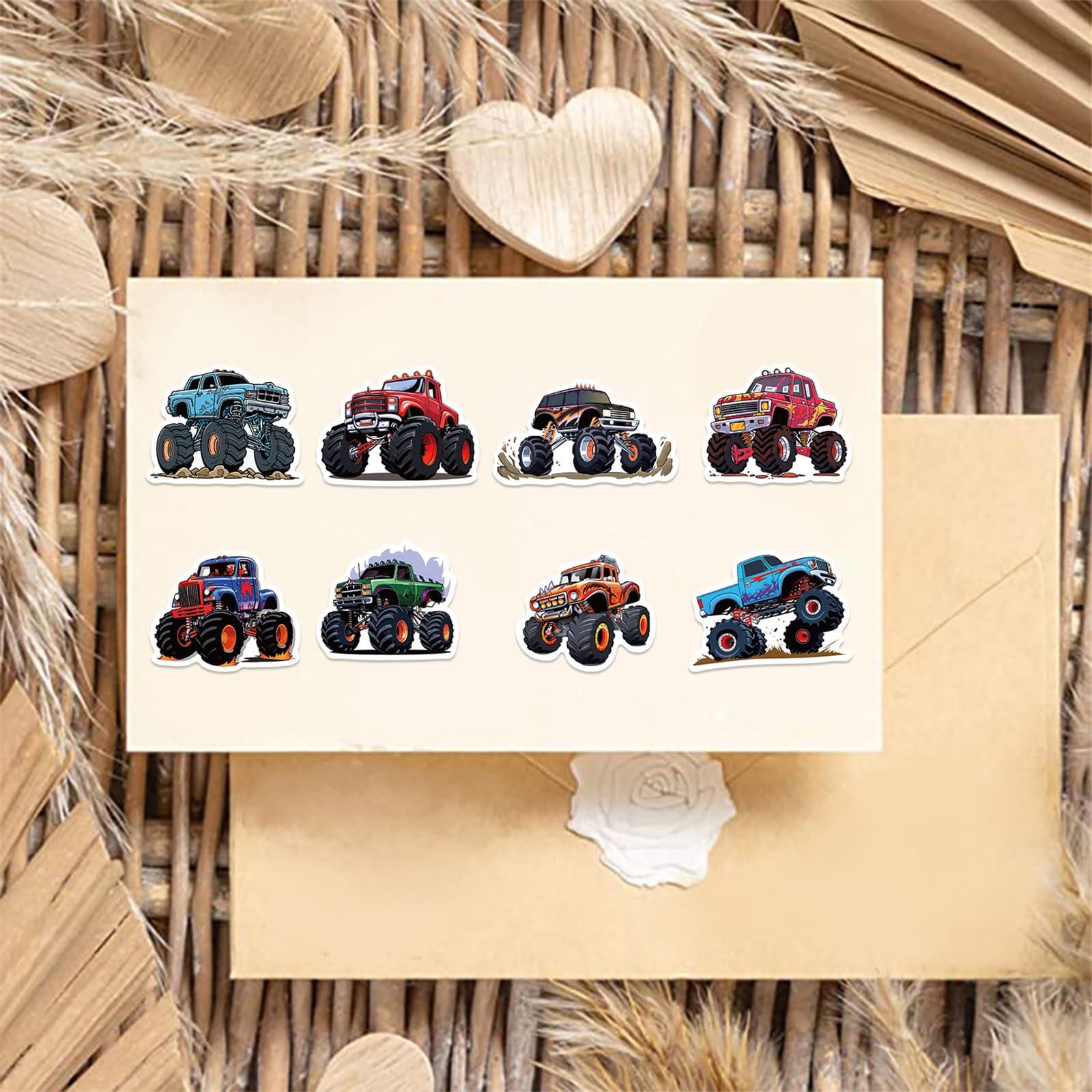50PCS Monster Truck Stickers - Monster Truck, Car, Bike & More - Waterproof, Cool Gifts for Kids - Image 6