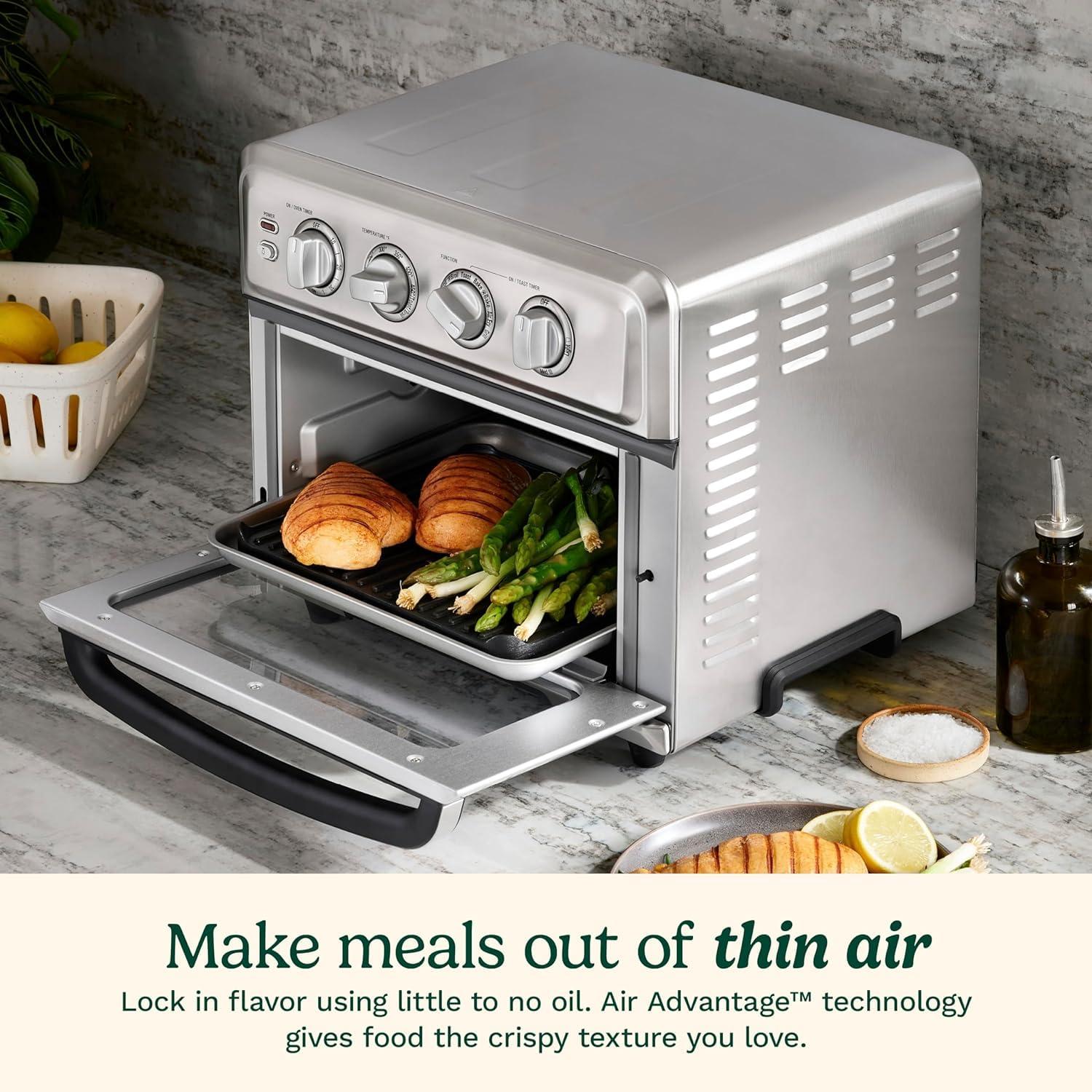 Cuisinart Air Fryer + Convection Toaster Oven, 8-1 Oven with Bake, Grill, Broil & Warm Options, Stainless Steel, TOA-70 - Image 5