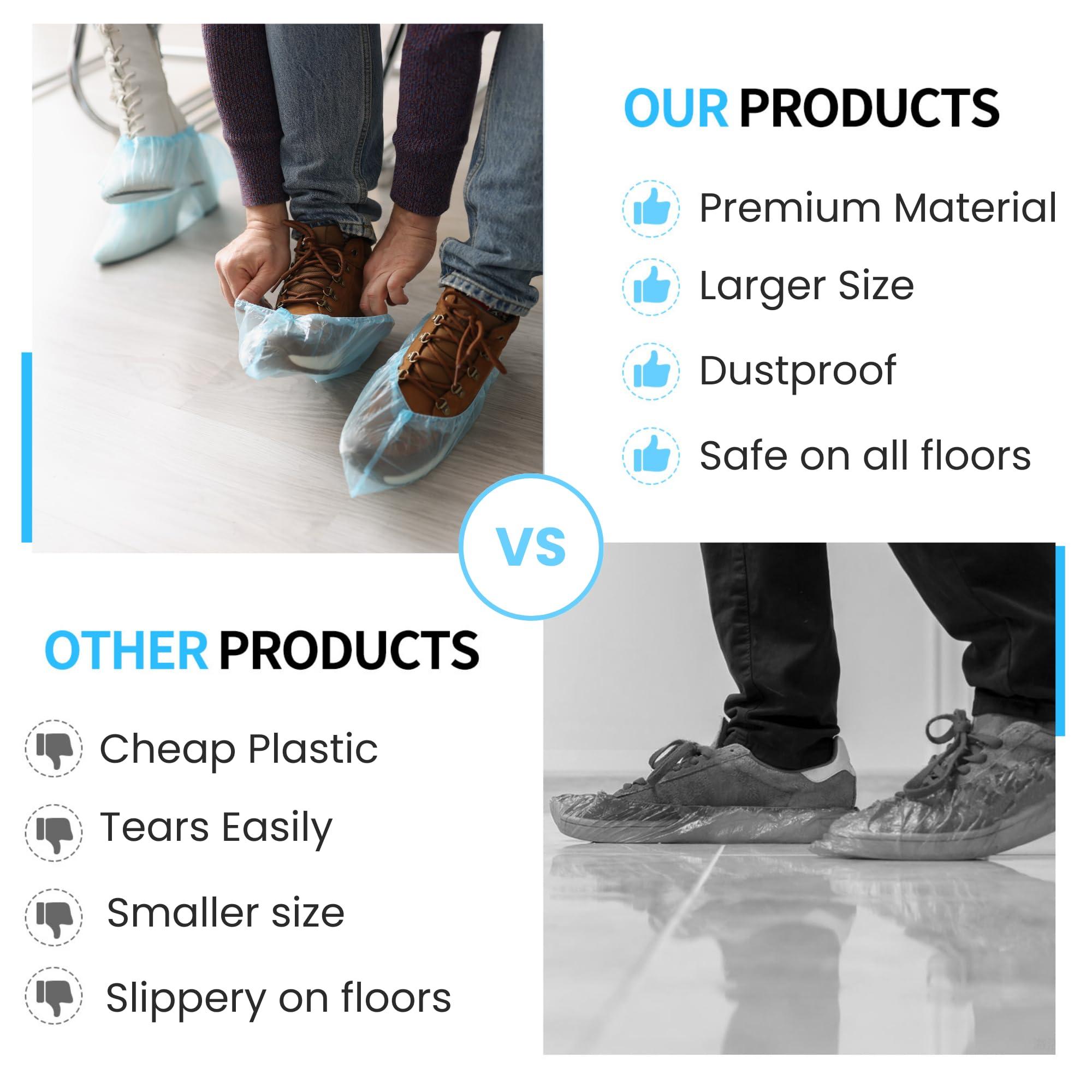 Frontline Disposable Shoe Covers – Non-Woven, Durable, Booties Shoe Protectors – Water Resistant - One Size Fits Most, Indoor Use – for Real Estate, Technicians, Home (100) - Image 5