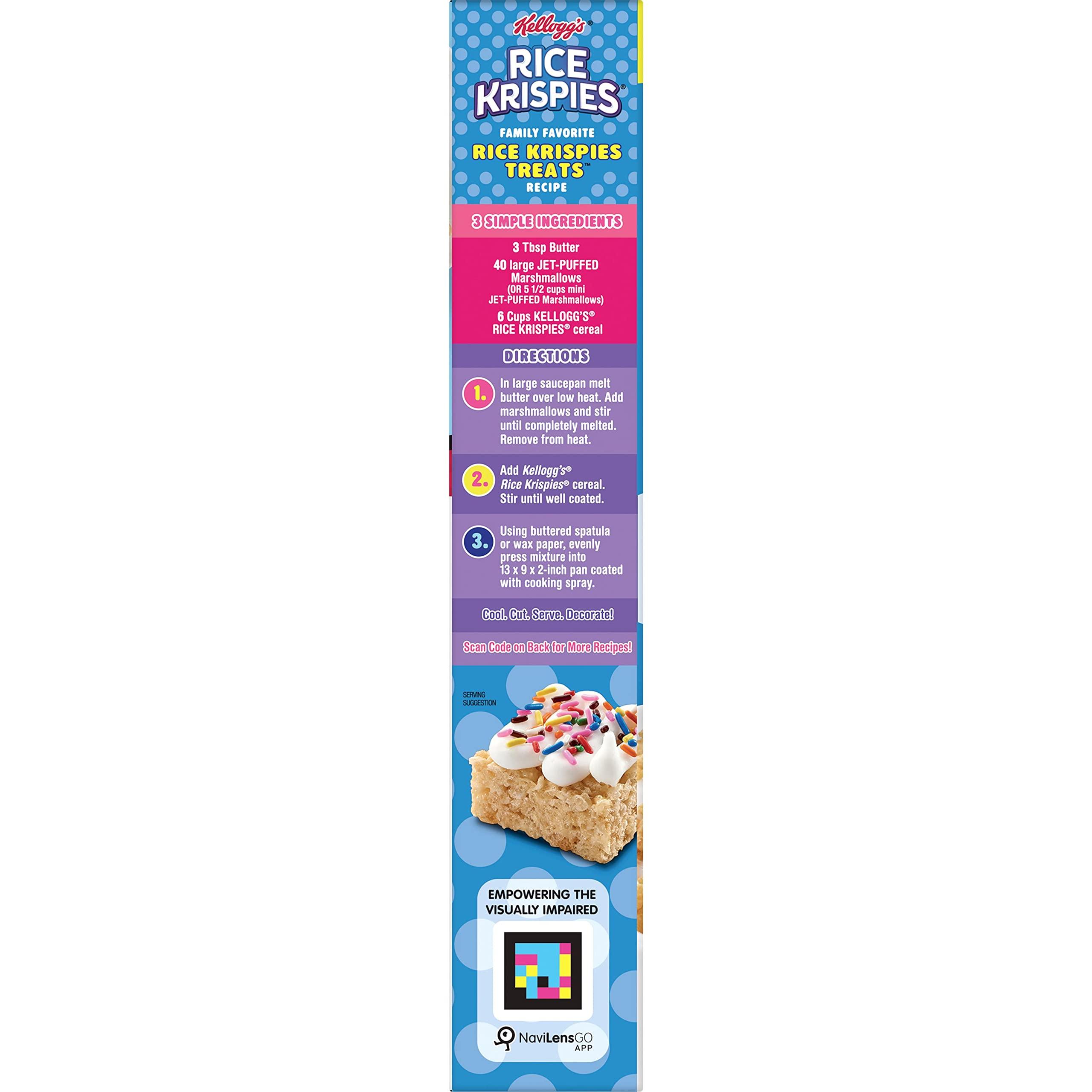 Kellogg's Rice Krispies Breakfast Cereal, 8 Vitamins and Mineral, Large Size, Original, 12oz Box (1 Box) - Image 10