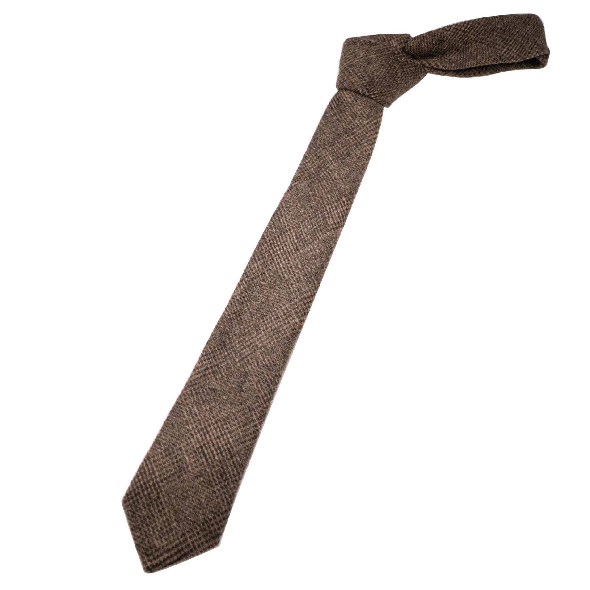 JEMYGINS 2.4" Cotton Necktie Solid Mens Cashmere Wool Skinny Tie - Image 2