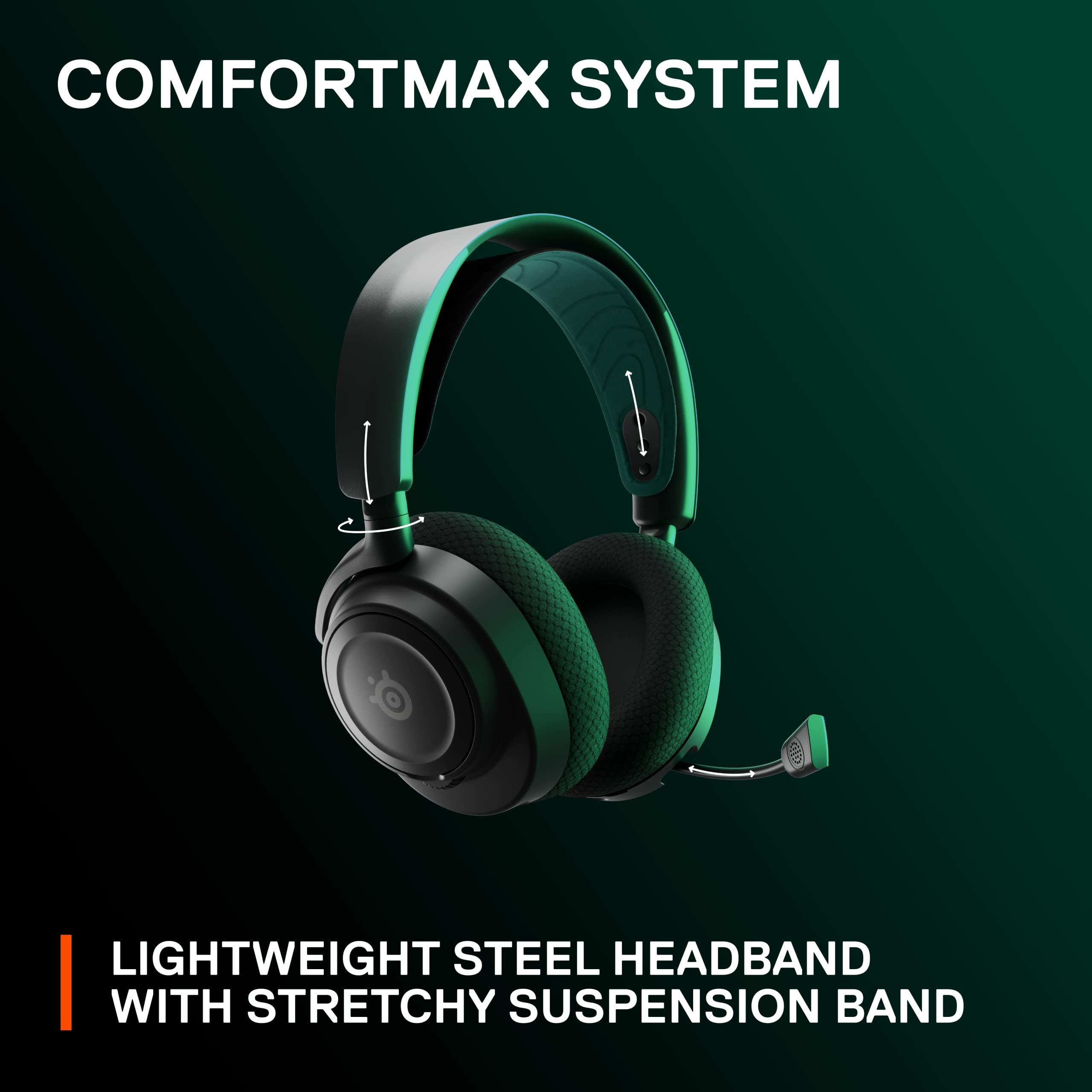 SteelSeries Arctis Nova 7X Wireless Multi-Platform Gaming Headset — Neodymium Magnetic Drivers — 2.4GHz+Bluetooth — 38Hr USB-C Battery — AI Mic — Xbox Series X|S, PC, PS5, Switch, VR, Mobile - Black - Image 10