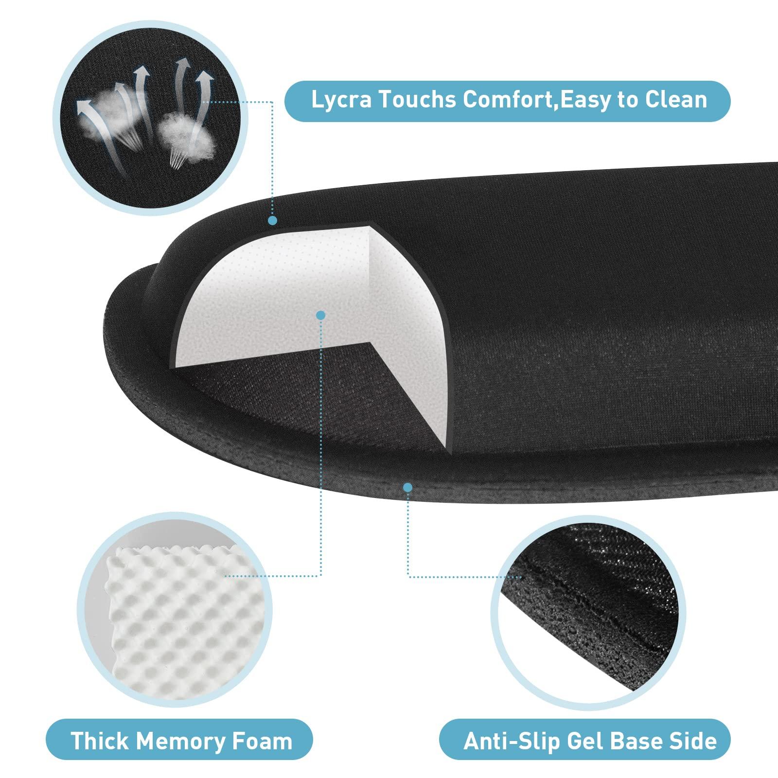 Yolanda Keyboard Wrist Rest Memory Foam, Easy Typing Pain Relief, Keyboard Mouse Pad Set for Computer, Laptop, Home & Office - Image 3