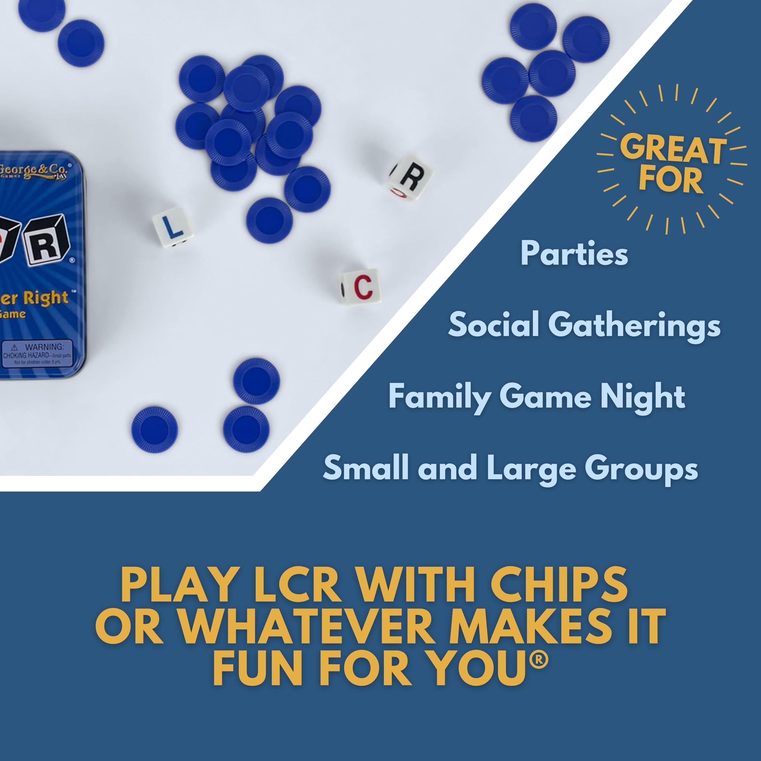 LCR® Left Center Right™ Dice Game - Blue Tin - Image 4
