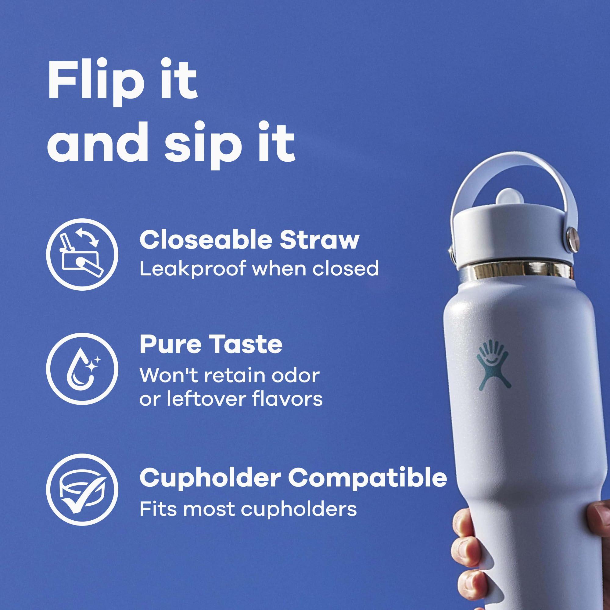 Hydro Flask 32 Oz Wide Flex Straw Travel Bottle White - Image 6