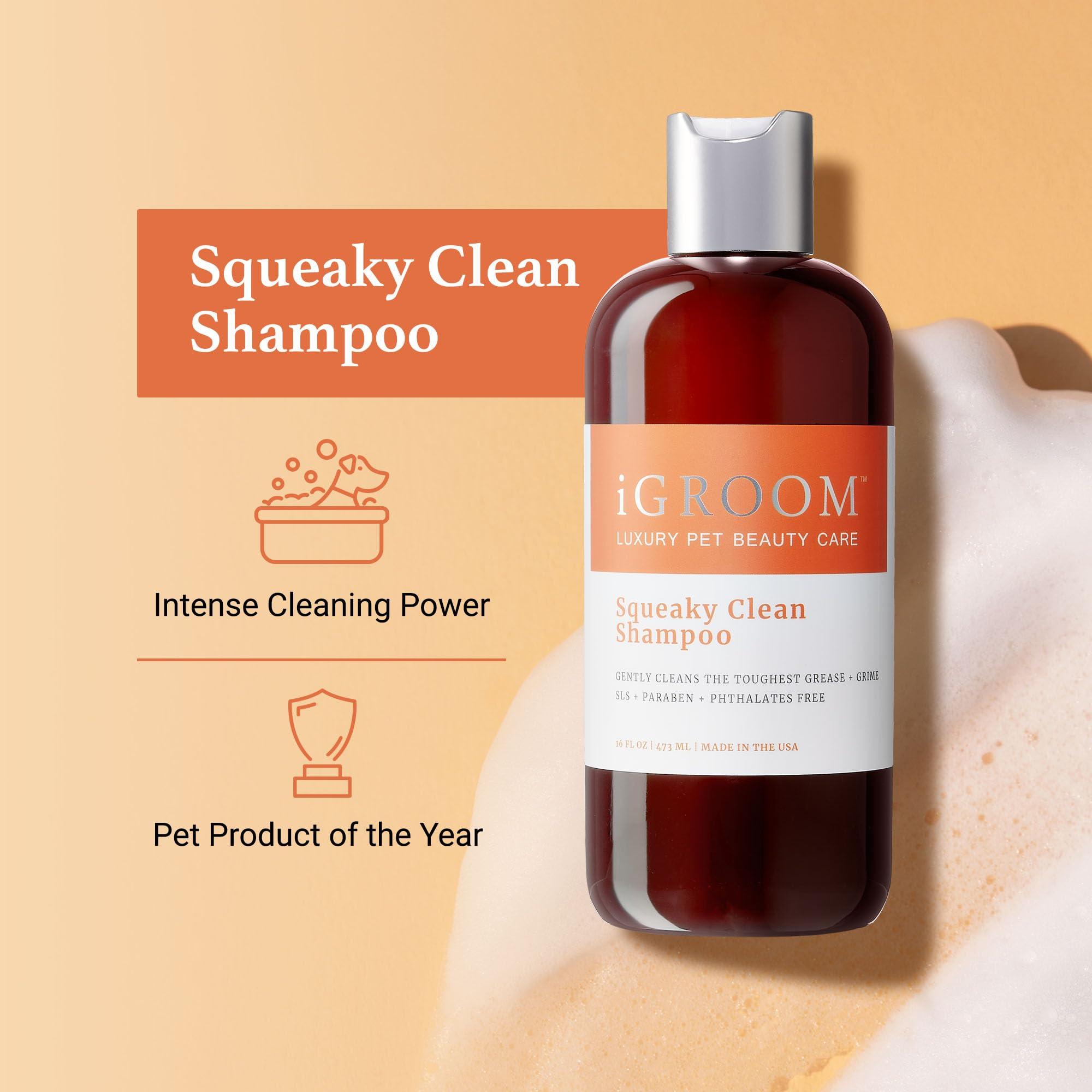 iGroom Squeaky Clean Dog Shampoo, Luxury Pet Beauty Care, Intense Cleaning Power, Chamomile Extracts Sooth Skin, Made in USA (1 GAL) - Image 4