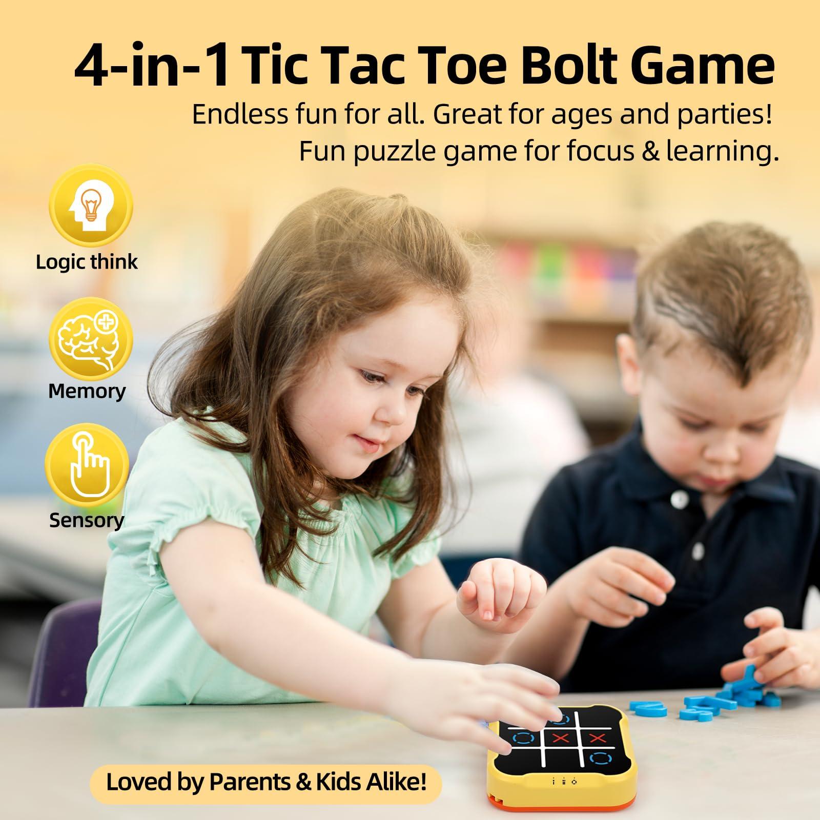 COUOMOXA Tic Tac Toe Games for Kids: 4-in-1 Portable Sensory Puzzle Game - 6 7 8 9 10 11 12 Years Old Kids Electronic Toy for Travel Home School - Christmas Birthday Gift for Boys Girls - Image 5