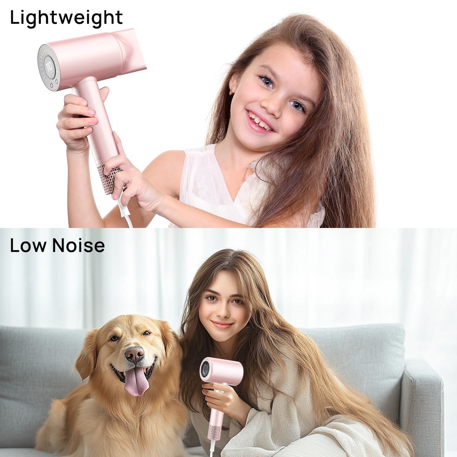 CONFU Ionic Hair Dryer, Blow Dryer, Professional, Magnetic Diffuser, Concentrator, 110000 RPM, Fast Drying, Lightweight, for Women and Men - Image 7