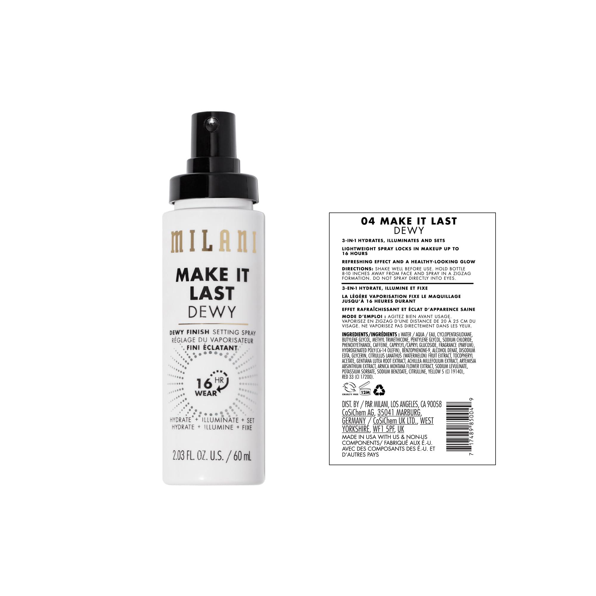 Milani Make It Dewy Setting Spray 3 in 1- Hydrate + Illuminate + Set (2.03 Fl. Oz.) Makeup Finishing Spray - Makeup Primer & Hydrating Setting Spray - Image 2