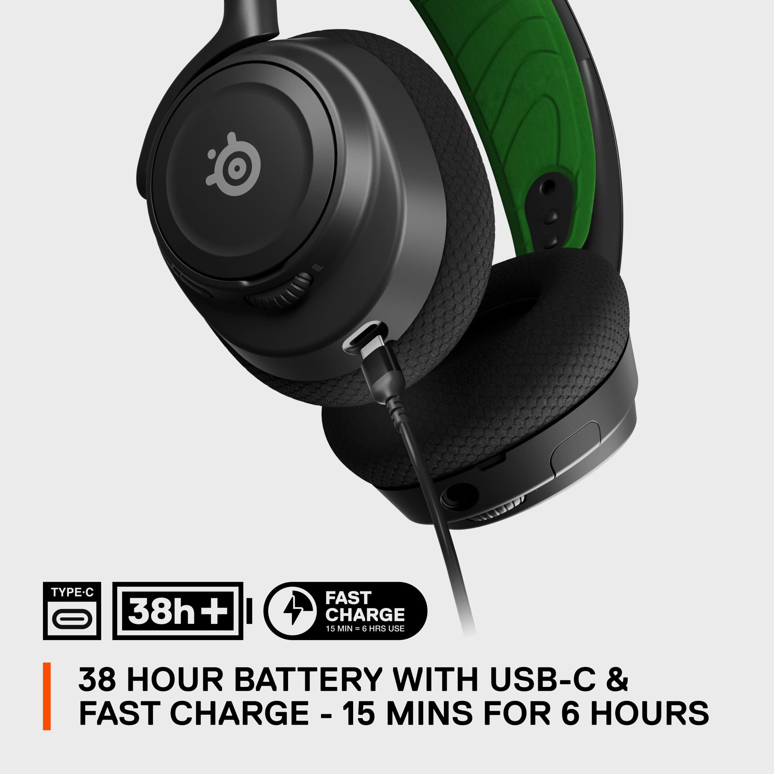 SteelSeries Arctis Nova 7X Wireless Multi-Platform Gaming Headset — Neodymium Magnetic Drivers — 2.4GHz+Bluetooth — 38Hr USB-C Battery — AI Mic — Xbox Series X|S, PC, PS5, Switch, VR, Mobile - Black - Image 7