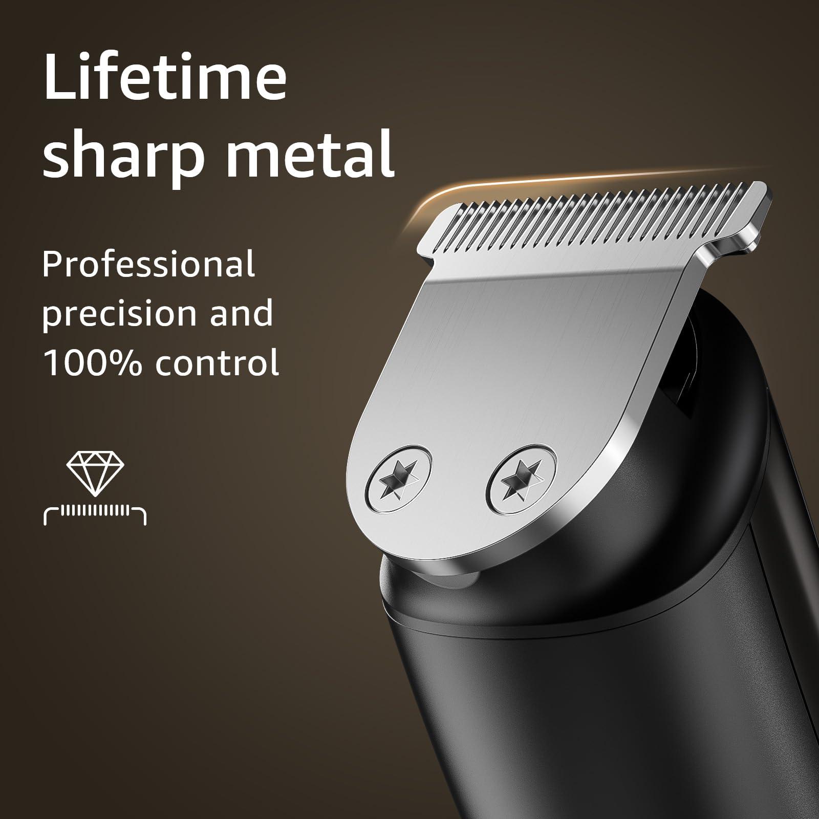 Beard Trimmer for Men SHPAVVER,17-Pc Set Rechargeable Hair Clippers Kit with Safety Lock,Mens Grooming Kit for Hair Beard Body & Nose,Gifts for Men - Image 3