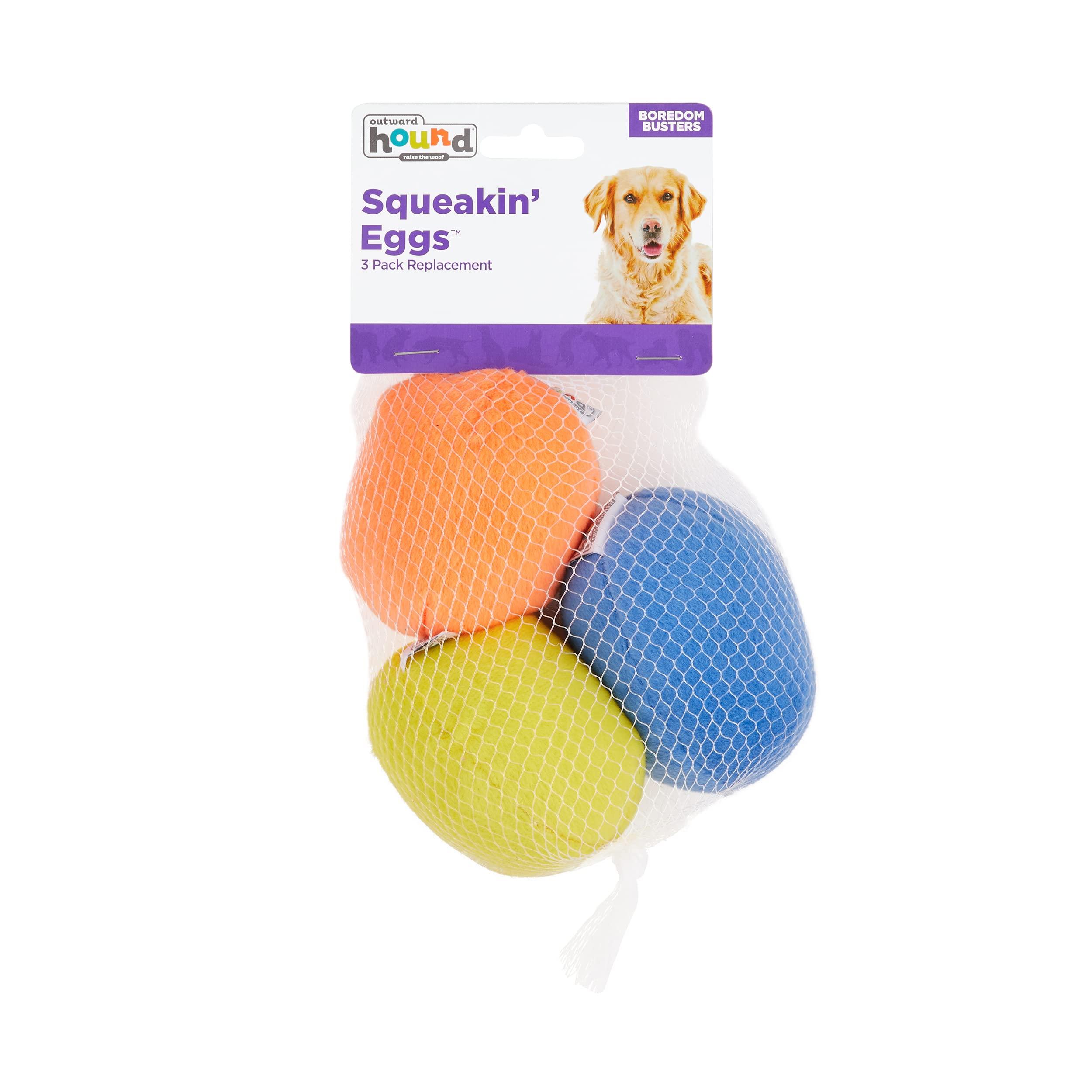 Outward Hound Squeakin' Eggs Plush Replacement Dog Toys - 3 Pack - Image 2