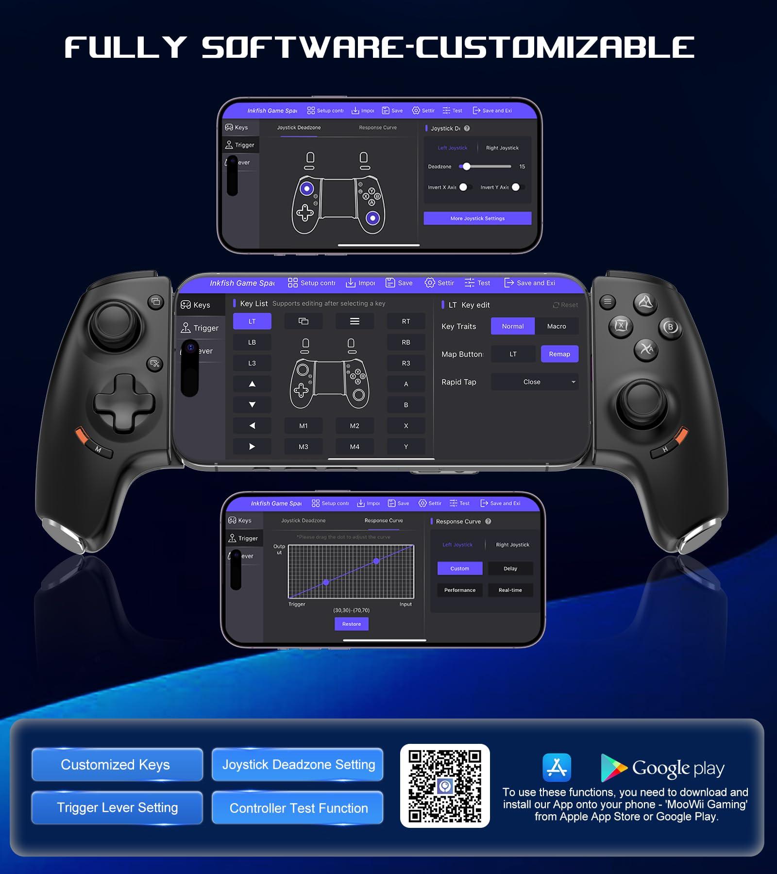 arVin USB C Mobile Gaming Controller for iPhone 16/15 Series & Android (Typc-C) Remote Player Gamepad with Hall Joysticks/Hall Trigger/3.5mm Audio Jack/APP Customized Keys/Cloud Gaming/Remote Play - Image 7