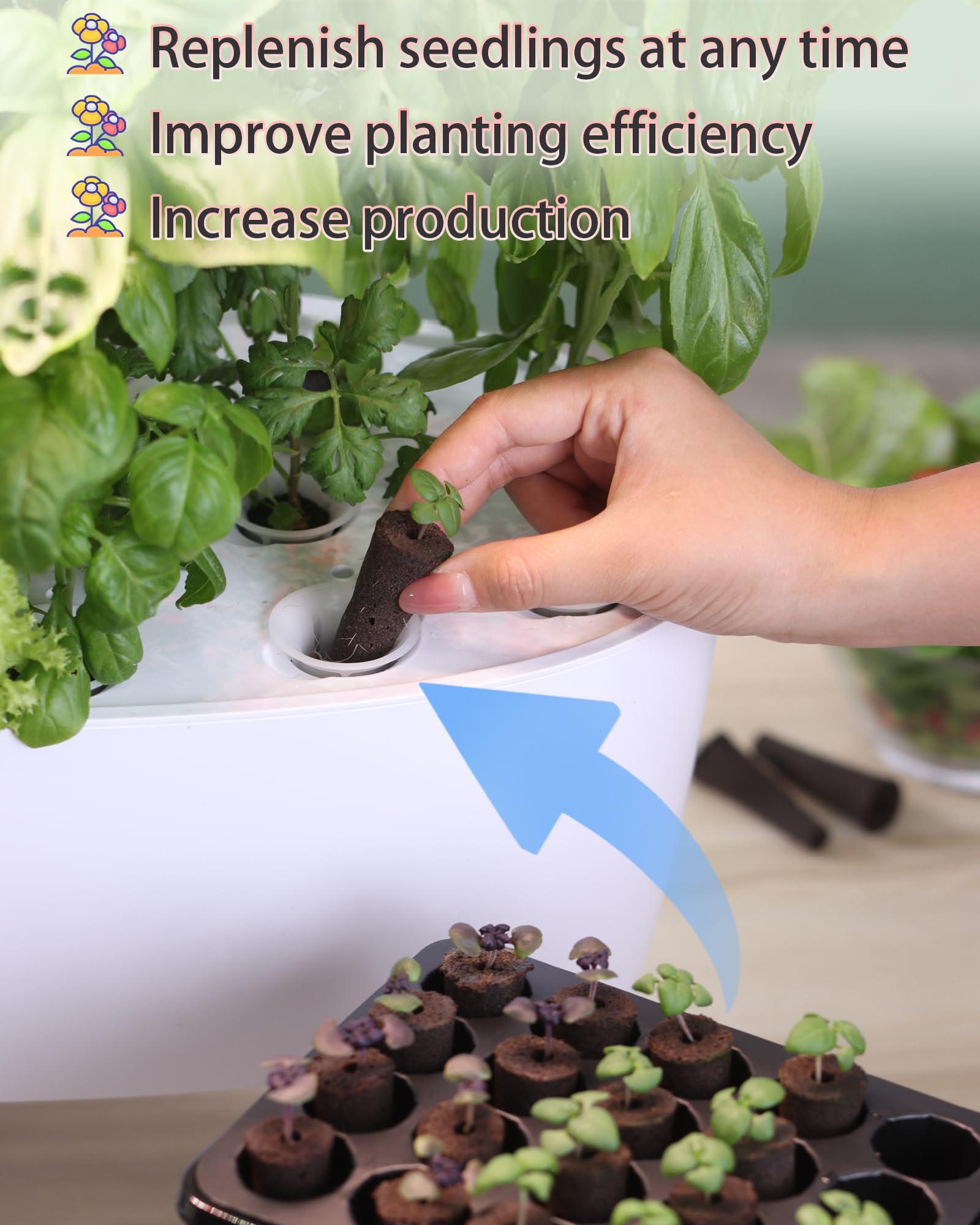 DRYADES Hydroponic Growing System Kit 16 Pods, Smart Herb Garden with Sprout Mode Can Seedling in Advance & 24W Full Spectrum LED Grow Light, Indoor Garden Planter for Home/Office/School (White) - Image 4
