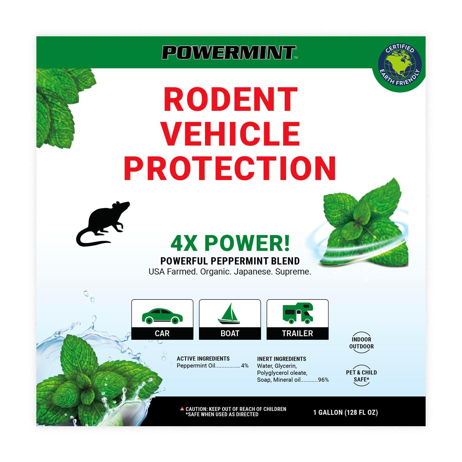Powermint Peppermint Oil Rodent Vehicle Protection Spray (1 Gallon) for Vehicle Engines and Interiors - Cars, Trucks, RVs, and Boats - Image 3