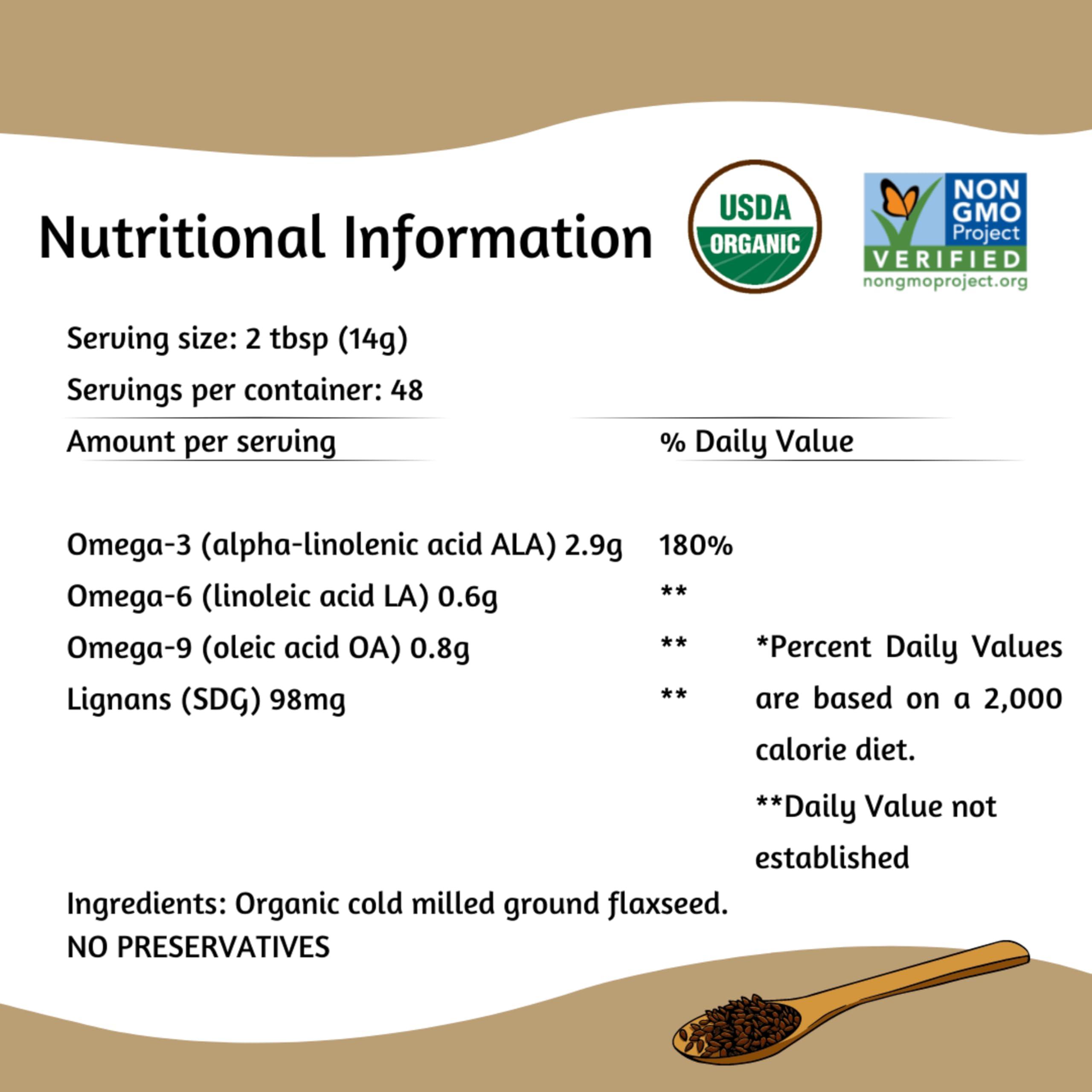 Spectrum Essentials Organic Ground Premium Flaxseed, 24 Oz - Image 8