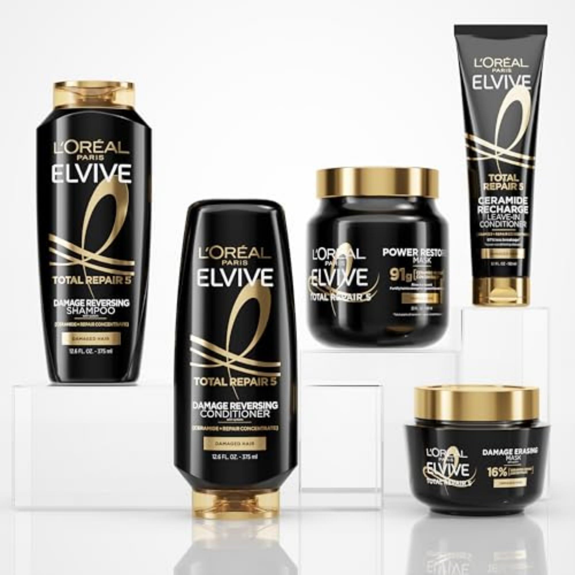 L'Oreal Paris Elvive Total Repair 5 Protein Recharge Leave In Conditioner Treatment, and Heat Protectant, 2 pack, (5.1 Ounce each) (Packaging May Vary) - Image 7