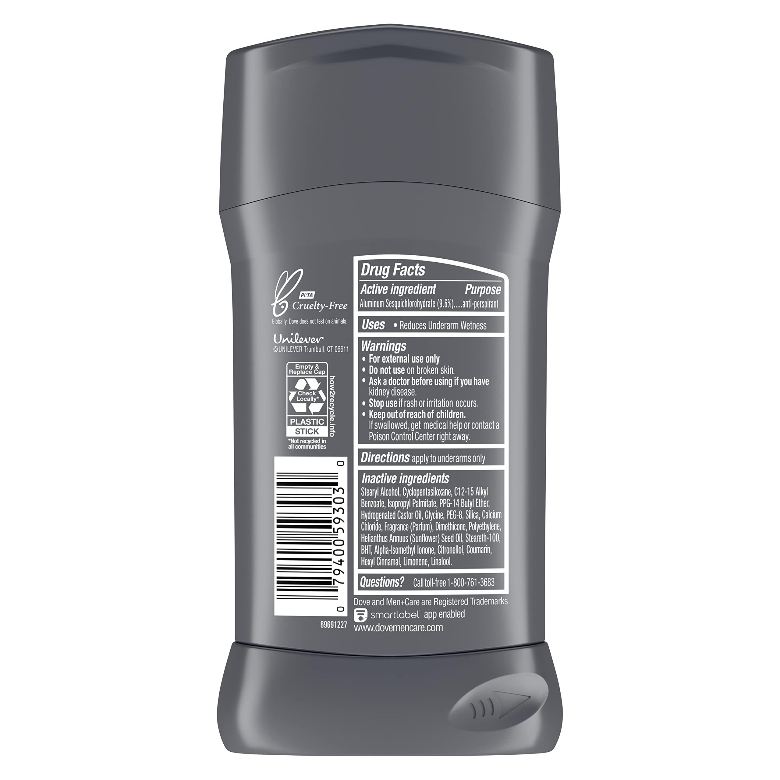 DOVE MEN + CARE Antiperspirant Deodorant 72-hour anti-stain Protection Invisible Deodorant For Men, 2.7 Ounce (Pack of 4) - Image 2