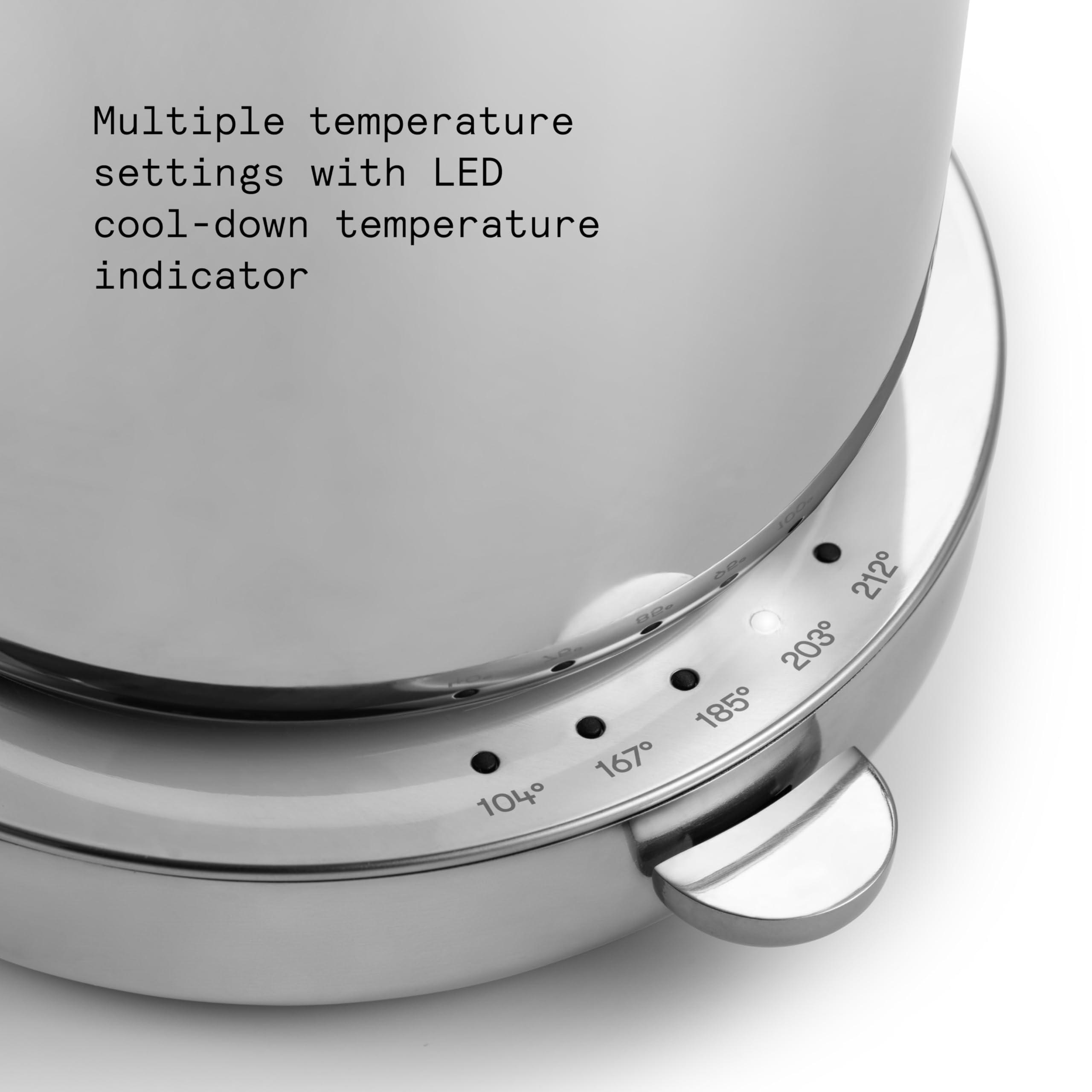 Aarke Kettle | Stainless Steel Hot Water Kettle | 360° Swivel Base | 1.2L / 5 Cups - Steel - Image 6