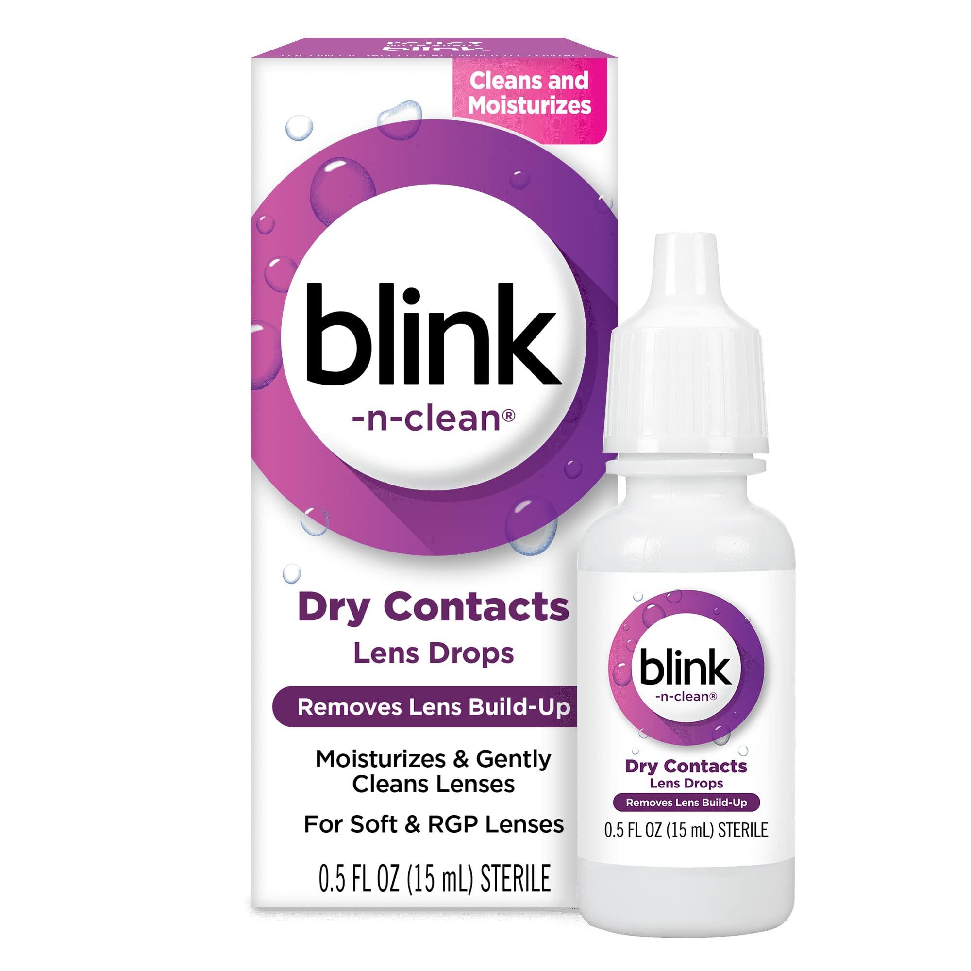 Bausch + Lomb Blink N Clean Dry Contacts, Lens Drops, 3.5 Fl Oz