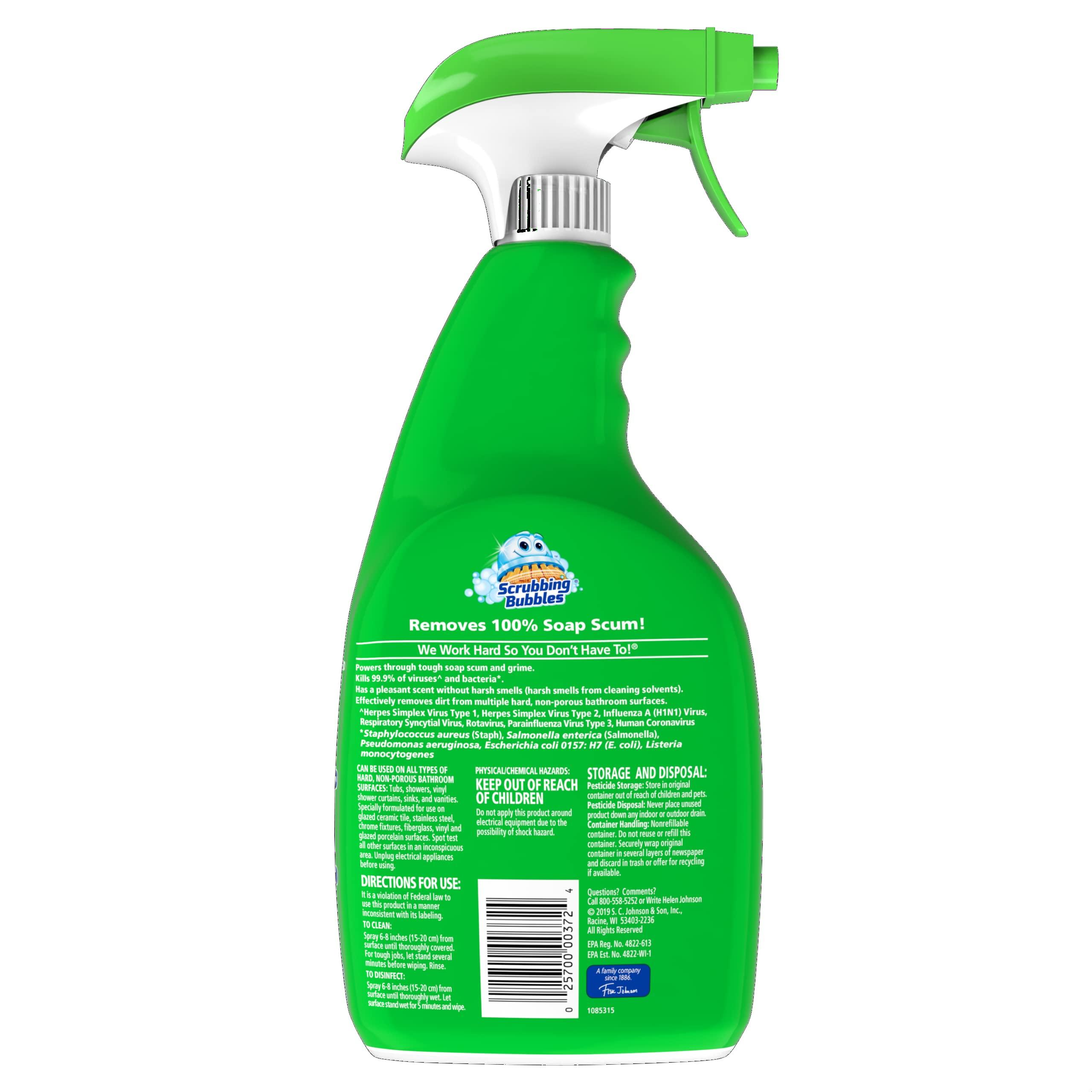 Scrubbing Bubble Bathroom Grime Fighter, Floral Fusion Scent, 32 oz Spray Bottle - Image 3