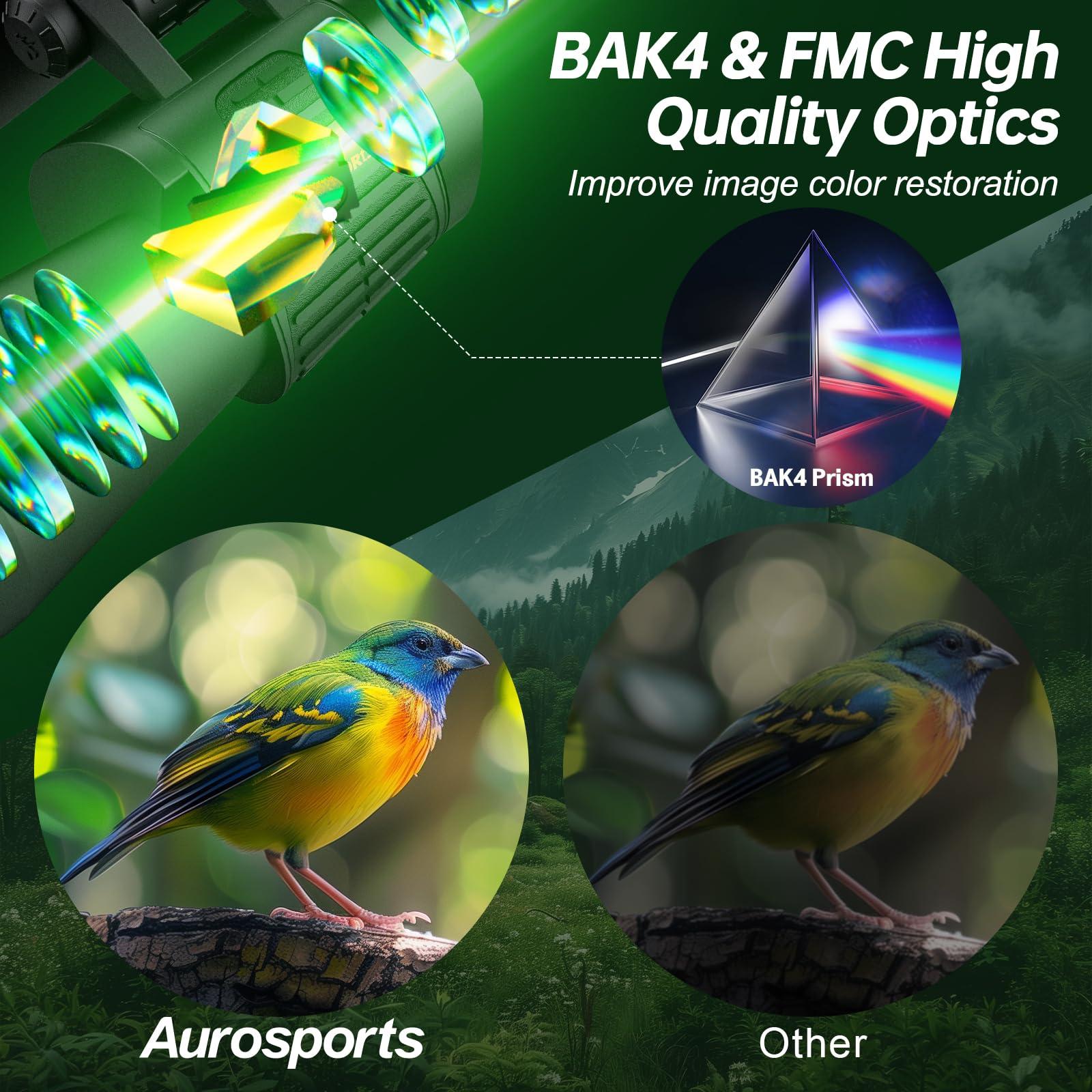 20x70 Binoculars for Adults High Powered - Aurosports HD Binoculars with Clear Low Light Vision - BAK4 Prism Large View for Bird Watching Hunting Travel Outdoor Sports Cruise - Image 5