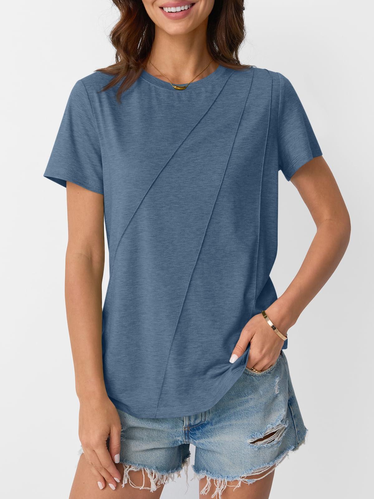 AUTOMET Womens Summer Tops Workout Shirts Beach Vacation Outfits Business Tshirts Dressy Fashion Spring Clothes 2025 - Image 2