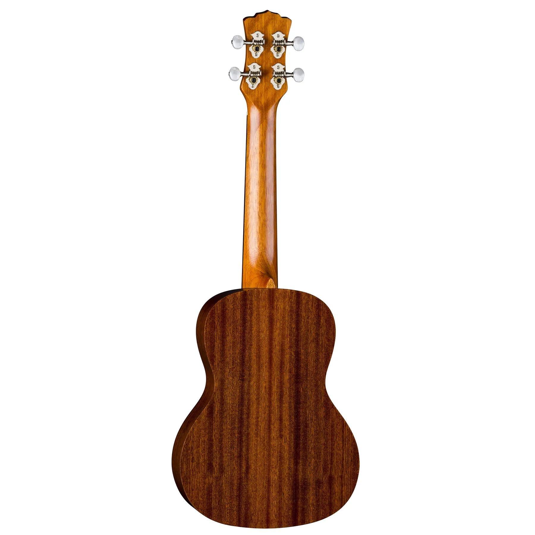 Luna Tattoo Concert Mahogany Ukulele with Gig Bag, Satin Natural - Image 2