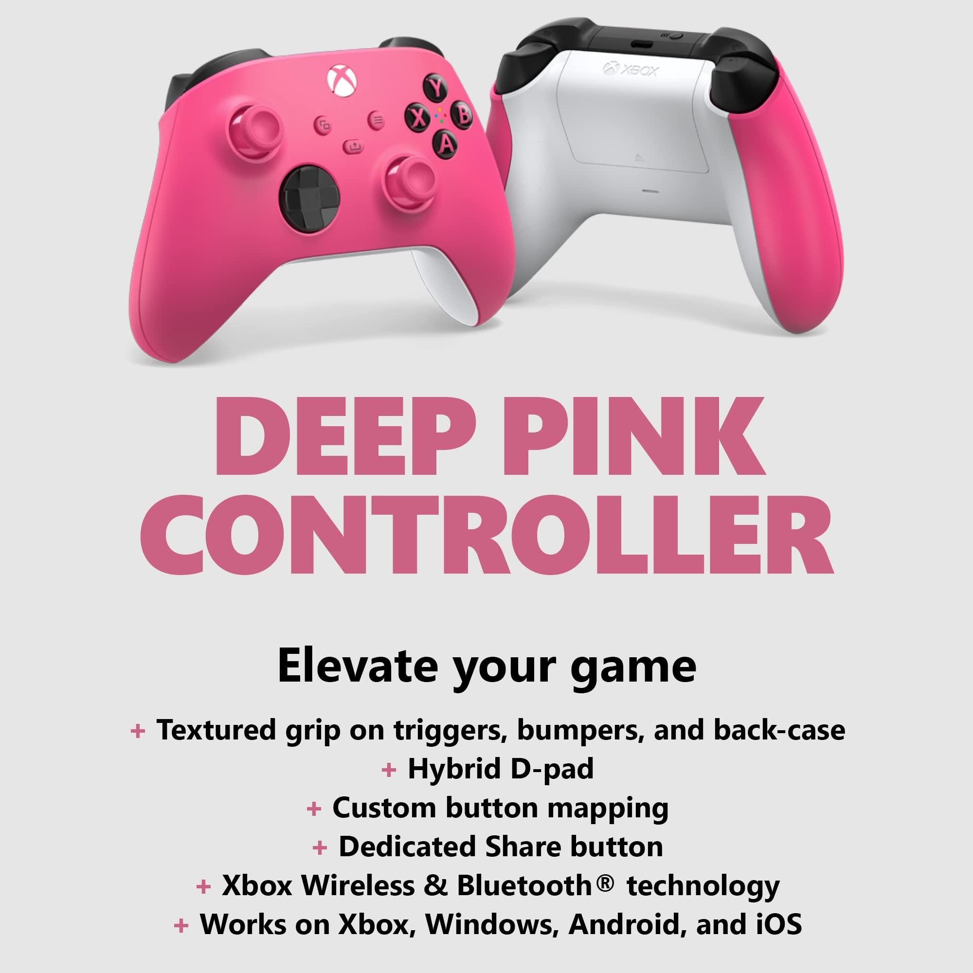 Xbox Core Wireless Gaming Controller – Deep Pink Series X|S, One, Windows PC, Android, and iOS - Image 2