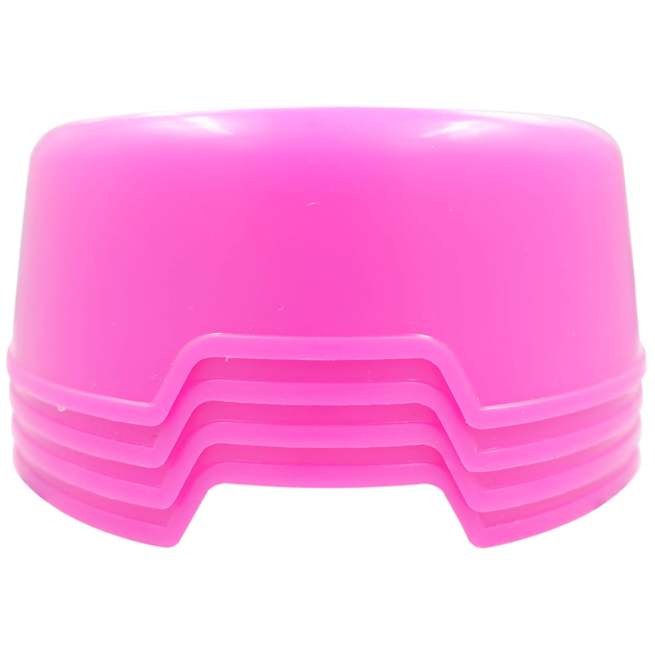 Purple 4-Pack Plastic Dog & Cat Bowls - Image 3