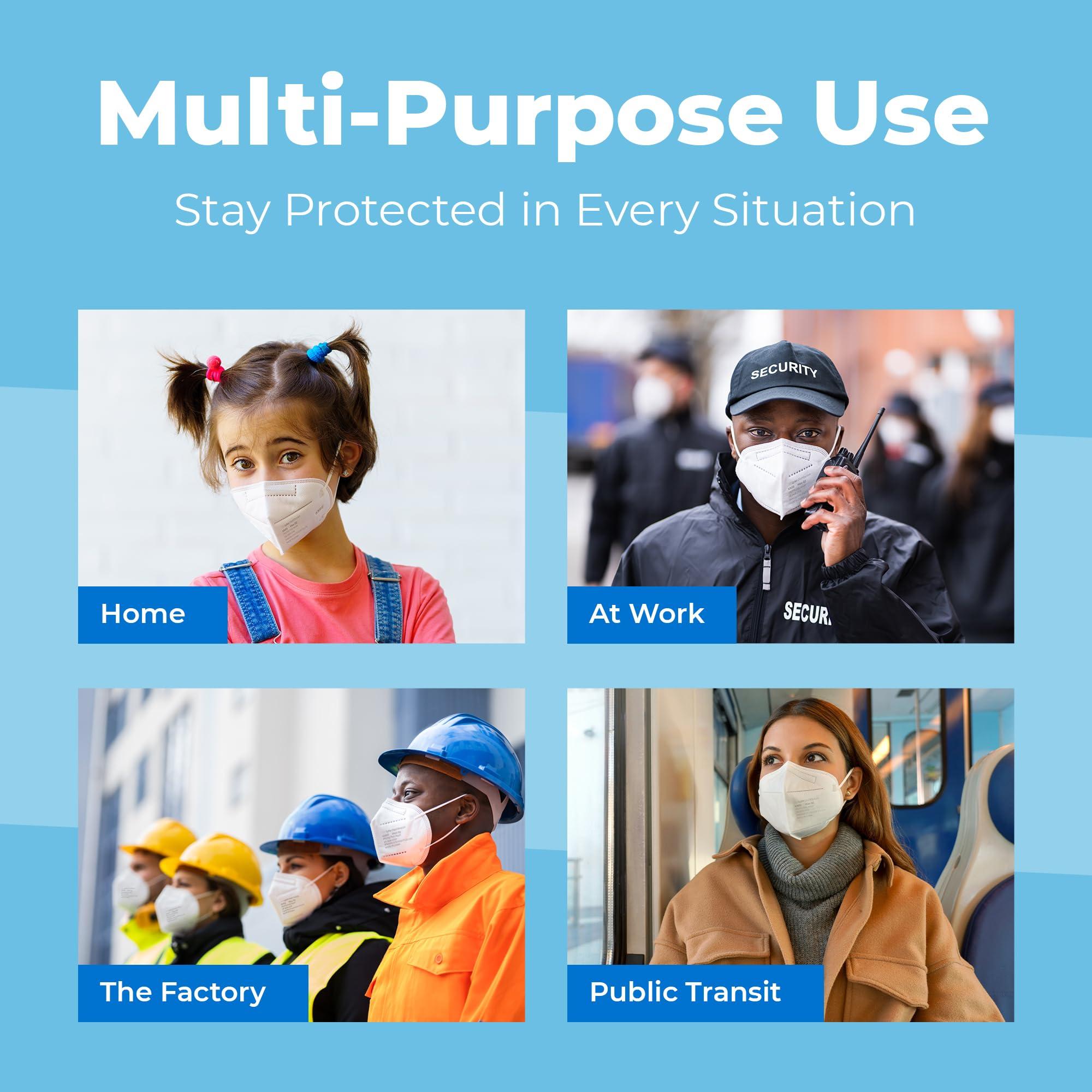 Lyka Distribution KN95 Face Masks 50 Pack 5-Ply Breathable Filter Disposable Face Masks - Image 3