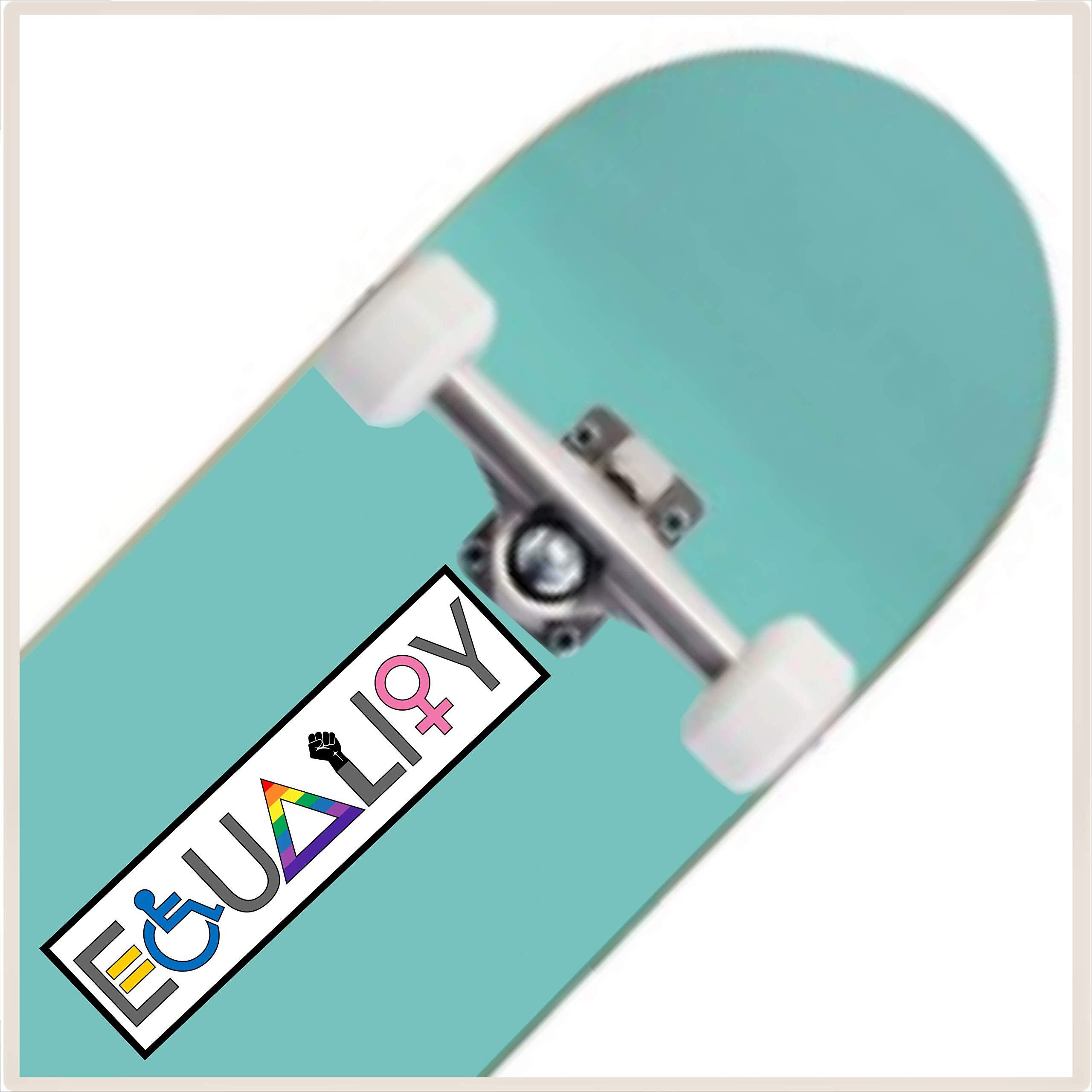 Equality Bumper-Sticker - We are All Powerful Valuable Deserving & Equal Vinyl Decal 6" x 2" Car Auto-Mobile Vehicle Window LGBT-Q-IA Gay Pride Female BLM + Better Than Magnets - Image 7