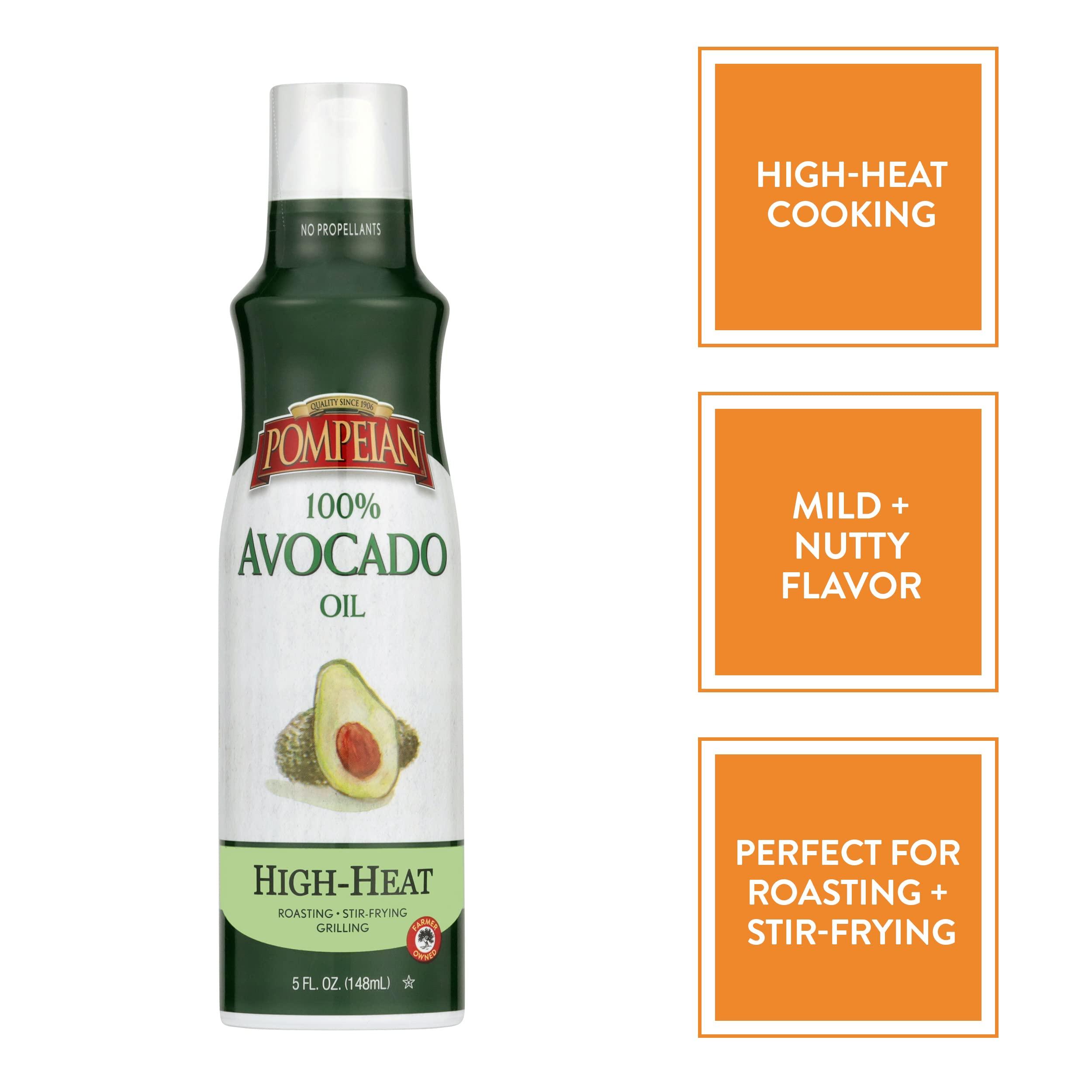 Pompeian 100% Avocado Oil Cooking Spray, Mildly Nutty Flavor, Perfect for High-Heat Cooking, Roasting and Stir-Frying, Naturally Gluten Free, Non-Allergenic, Non-GMO, No Propellant, 5 FL. OZ. - Image 3