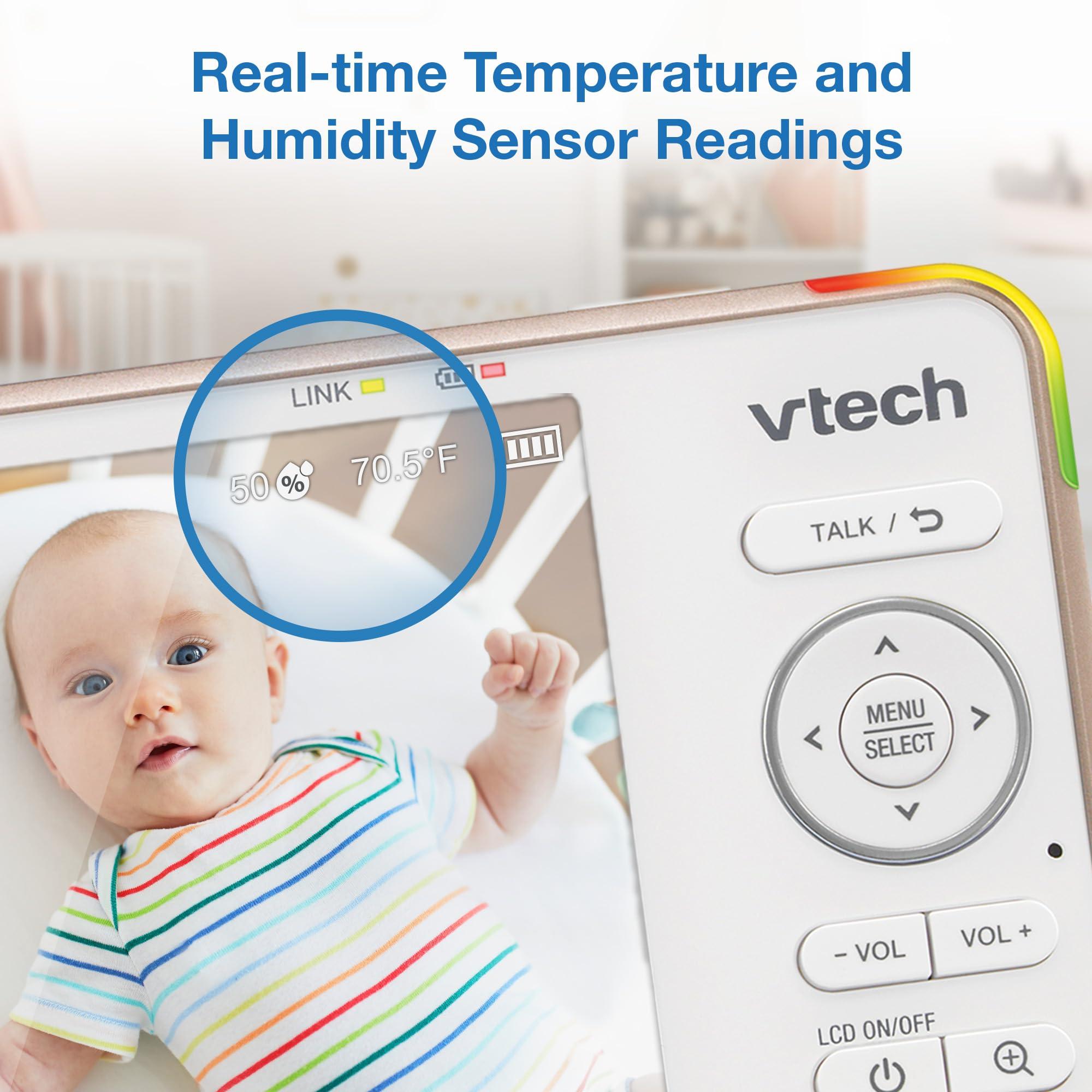 VTech V-Care VC2105 1080p FHD Over-The Crib Mount Smart Baby Monitor 5” 720p LCD Screen,Table Stand,Remote Access,Versatile Placement,Intelligence Detection, Sleep Analysis,18hrs Recording,with WiFi - Image 10