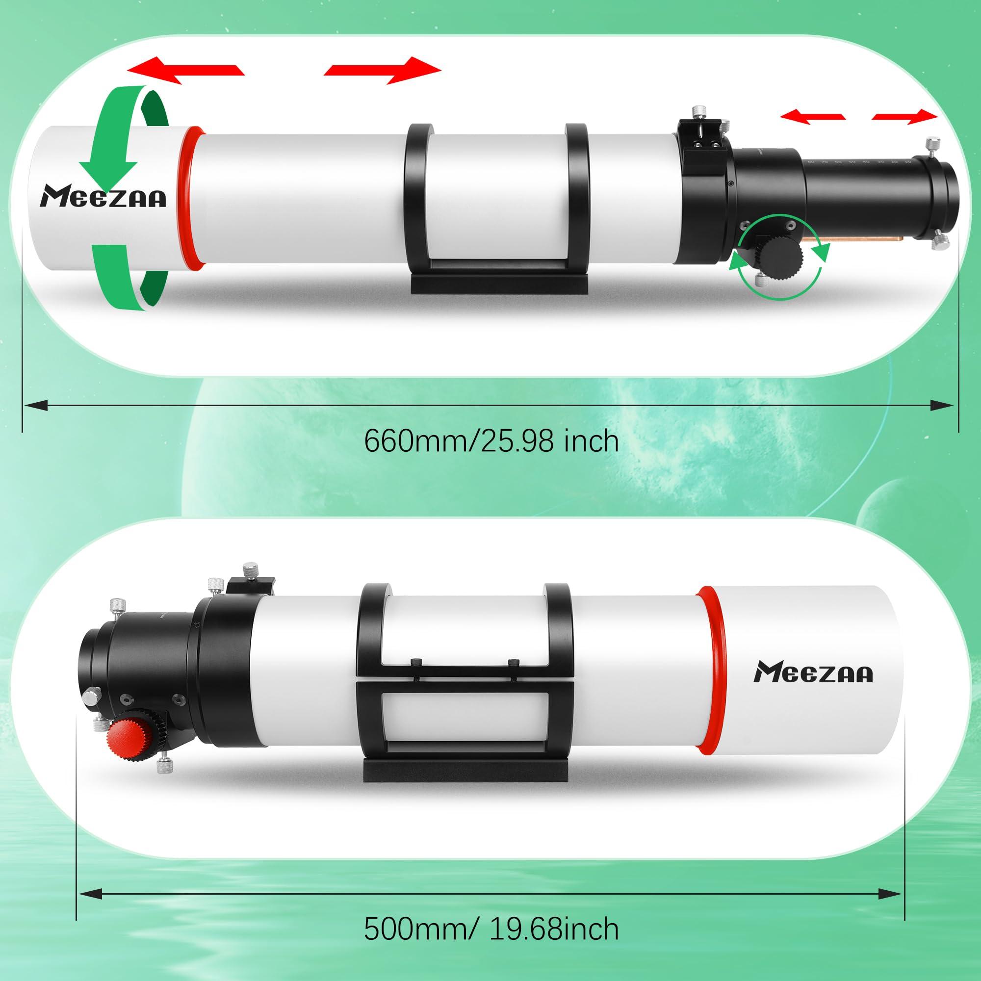 MEEZAA Telescope, 80ED F7.5 Telescope OTA, Extra Low Dispersion Achromatic Refractor Tube, Compact and Portable Optical Tube for Astrophotography and Visul Astronomy - Image 6