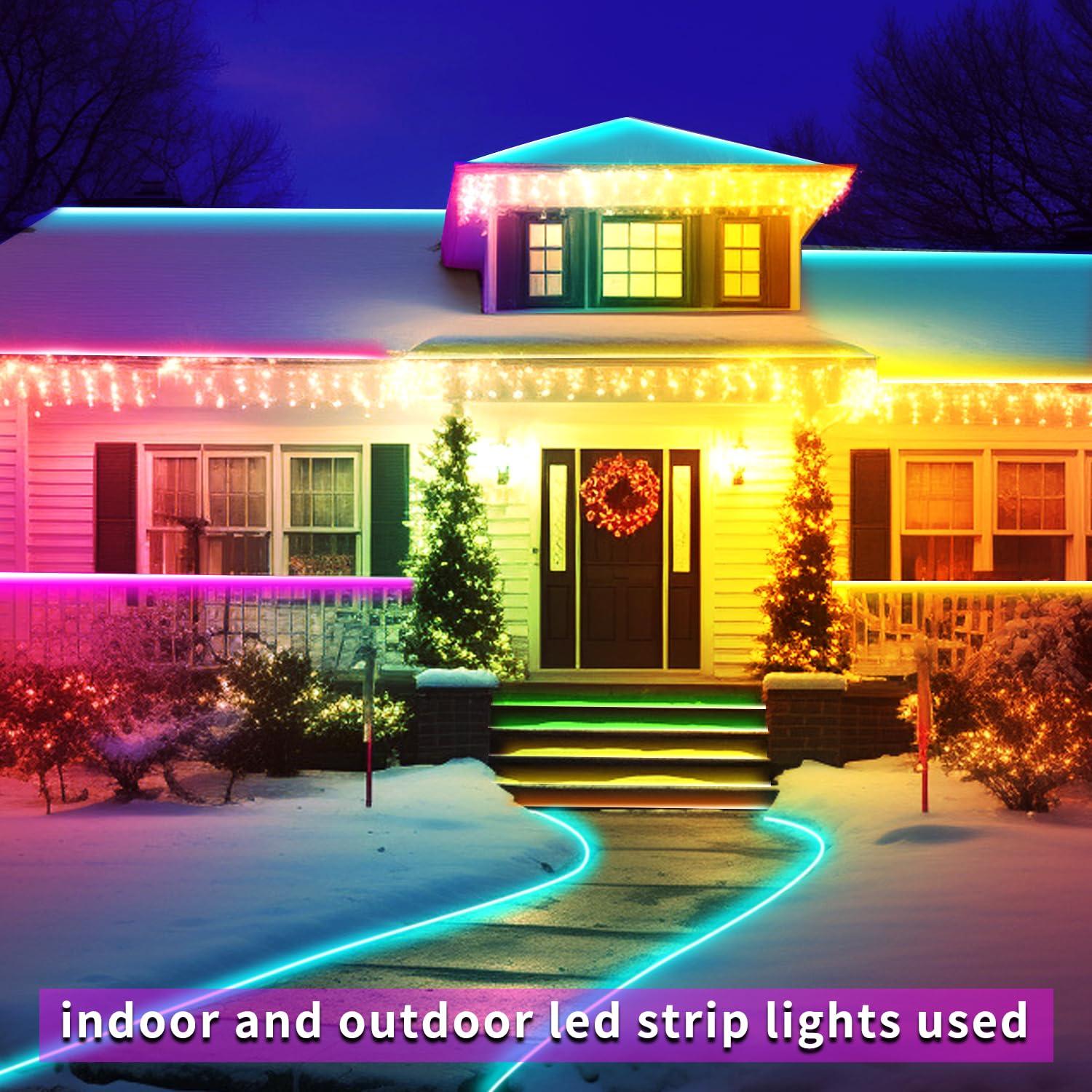 vimeepro 400ft Outdoor Waterproof Led Strip Light,IP68 Waterproof Led RGB Light with IR Remote&App Control,Music Sync and Color Changing LED Rope Light for Bedroom,Roof,Pool,Balcony（2 Rolls of 200ft） - Image 5