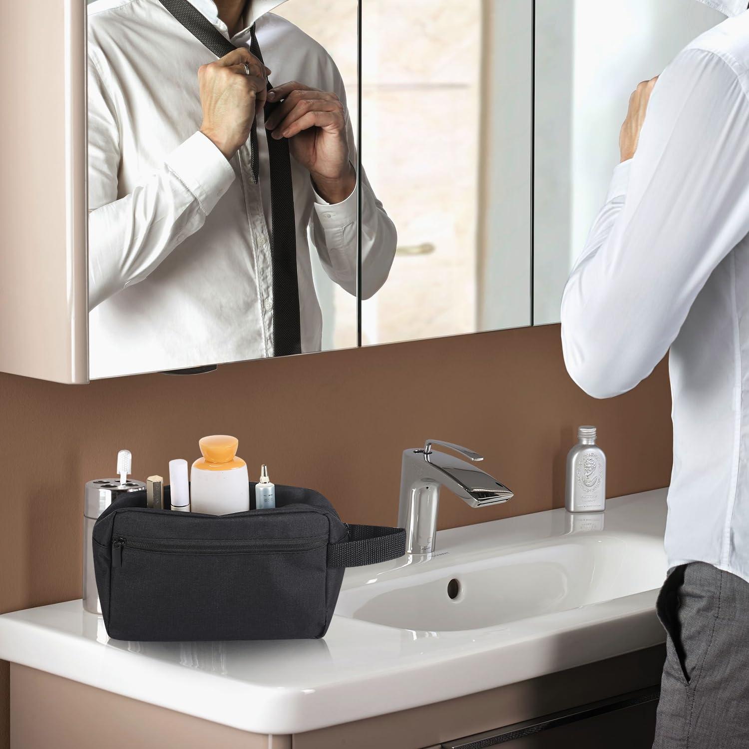 Icramsy Travel Toiletry bag Toiletry bag for women men Hanging Cosmetic bag Travel accessories for Women Men (Black) - Image 2