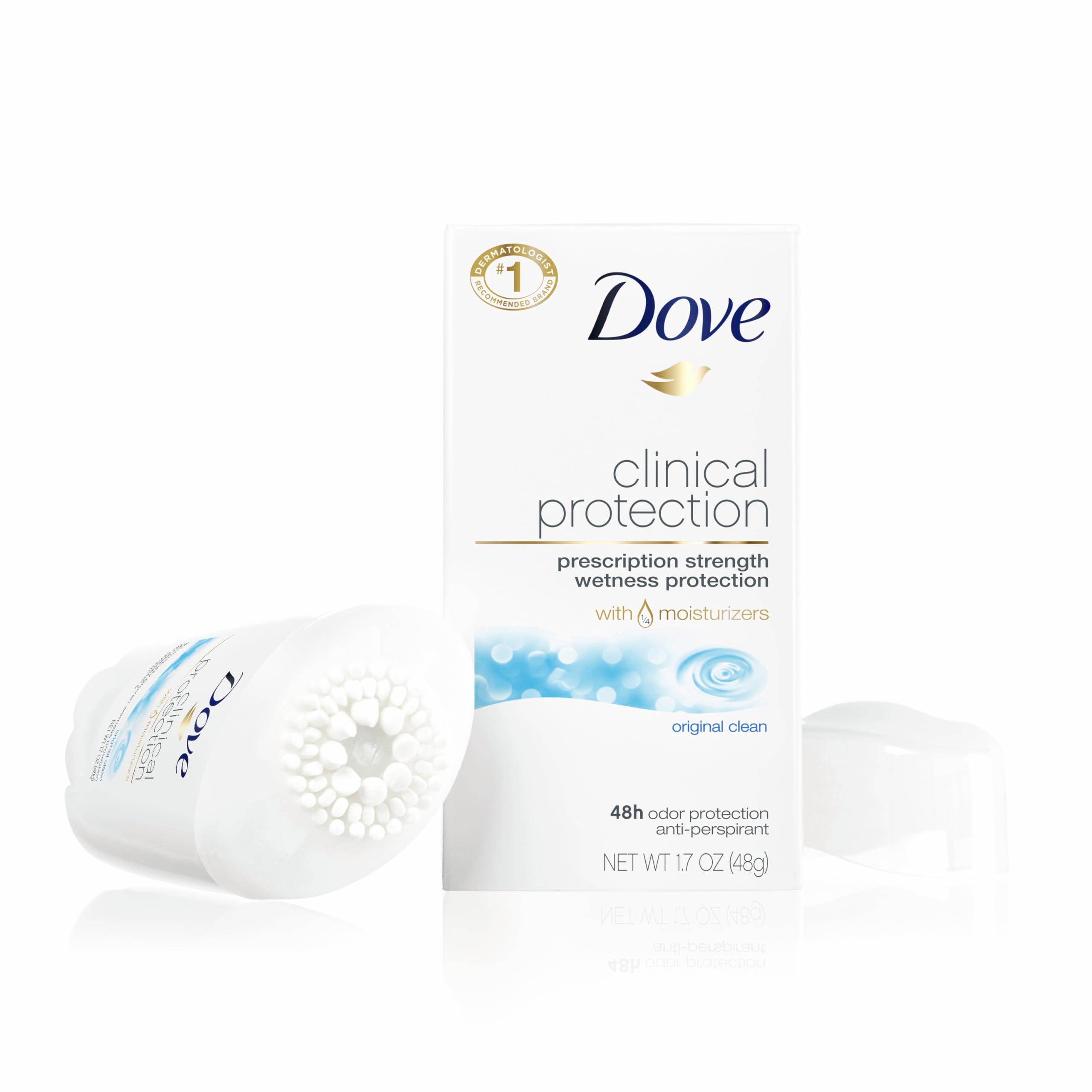 Dove Clinical Protection Antiperspirant Deodorant For Sweat and Odor Protection Original Clean Antiperspirant For Women Made With 1/4 Moisturizers 1.7 oz - Image 9