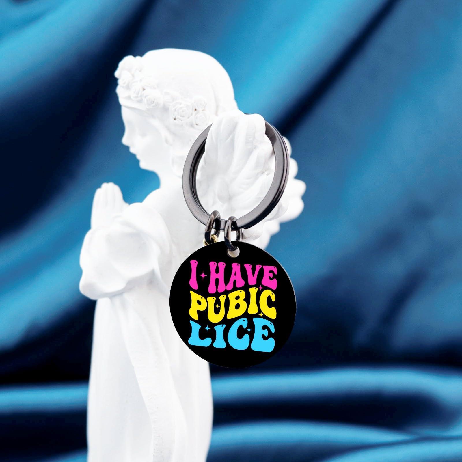 ICHRATI Gag Gifts Funny Adult for Men White Elephant Gifts for Adults Cool Inappropriate Sht Weird Novelty Gift Ideas for Women I Have Pubic Lice Keychains - Image 5