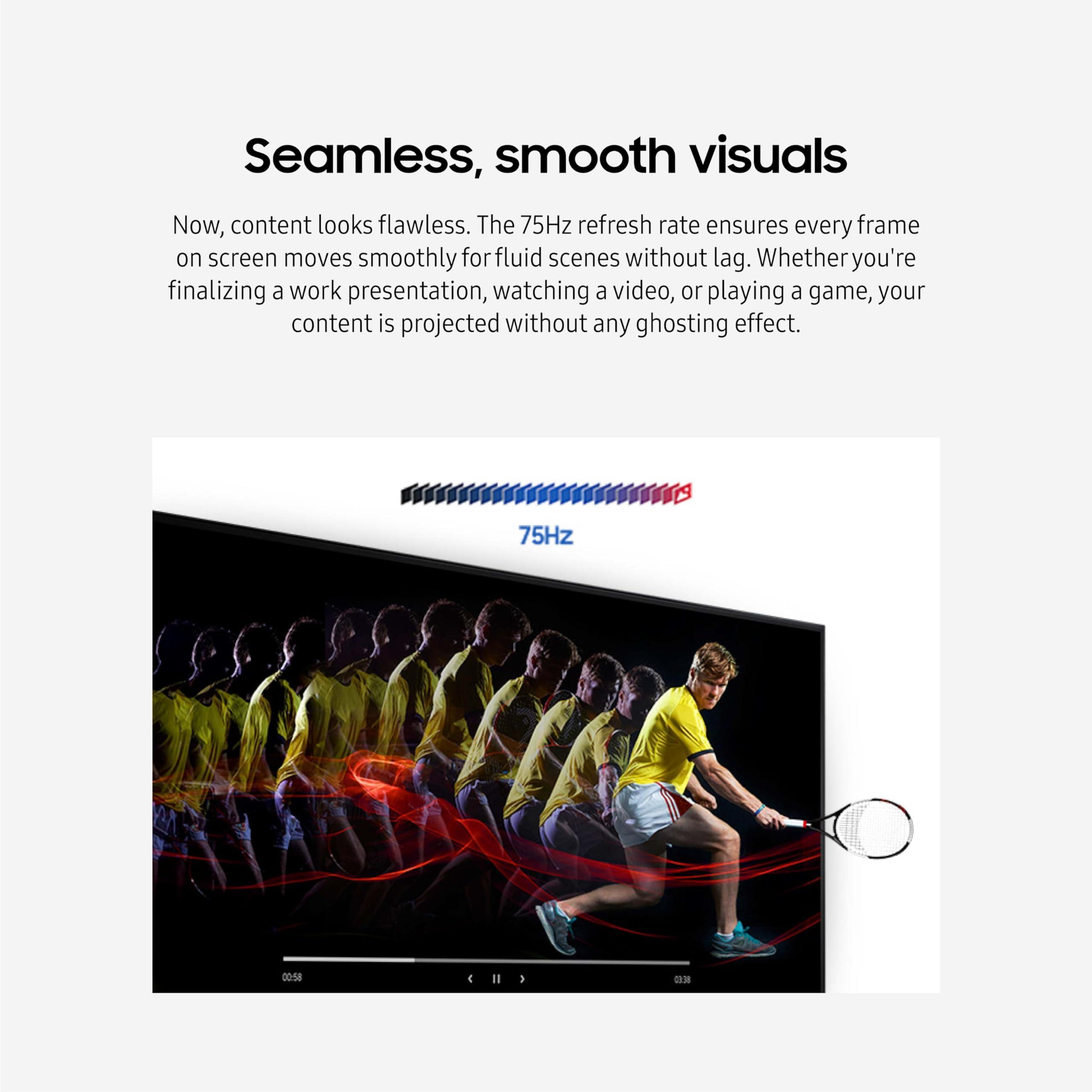 SAMSUNG 32-Inch Flat Computer Monitor, 75Hz, Borderless Display, AMD FreeSync, Game Mode, Advanced Eye Care, HDMI and DisplayPort, LS32B304NWNXGO, 2024 - Image 6